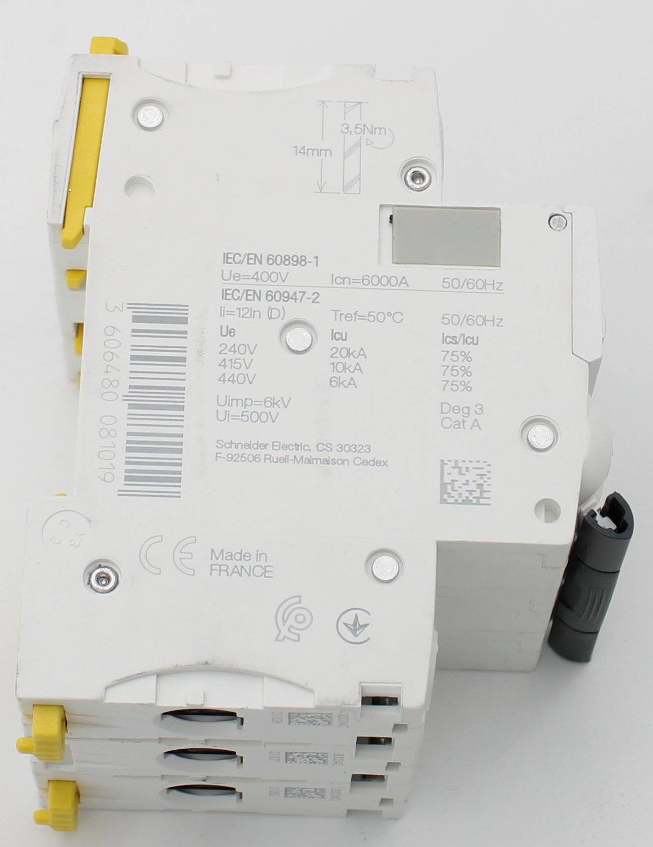 A9F75363 - Schneider Electric - iC60N - Miniatur-Leistungsschalter - 3P - 63A - D-Kurve