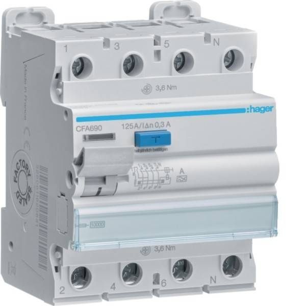 Hager Fehlerstromschutzschalter CFA690