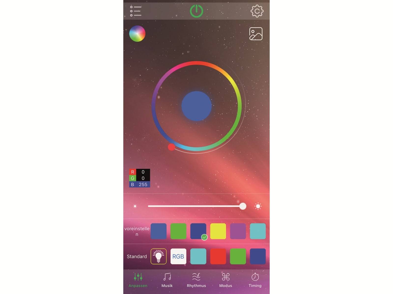 OPTONICA LED-Strip, RGB 4330, 12 V, 60 LEDs, EEK: G, 36 W, 2400 lm, Fernbedienung, App, 5 m, IP54