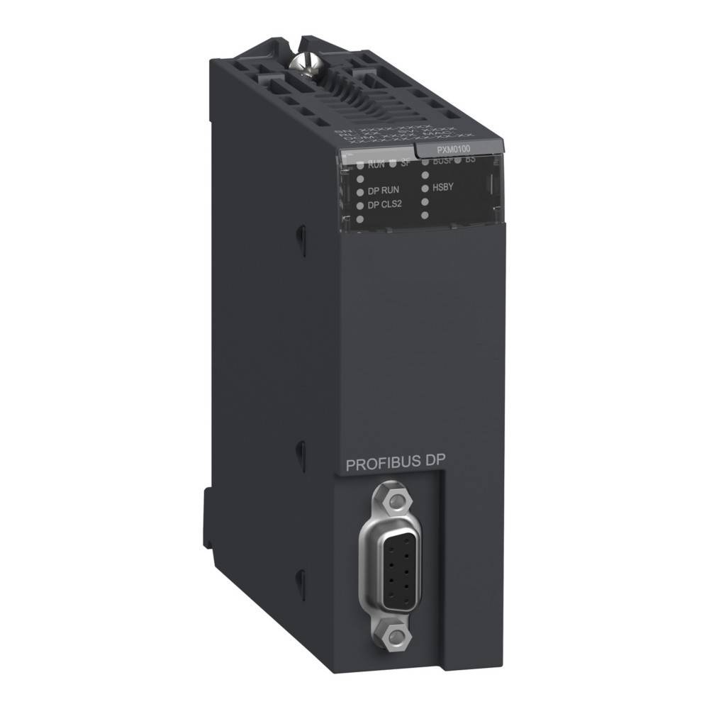 Siemens DP/DP-Koppler' in Panelansicht, mit Anschlussports, die mit 'PROFIBUS DP' beschriftet sind. Wird zum Verbinden von zwei PROFIBUS-Netzwerken verwendet.