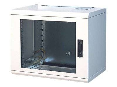 SCHWEITZER SYSTEMTECHNIK - Schweitzer EasyFix - Gehäuse - geeignet für Wandmontage - Hellgrau, RAL 7035 - 18U - 48.3 cm