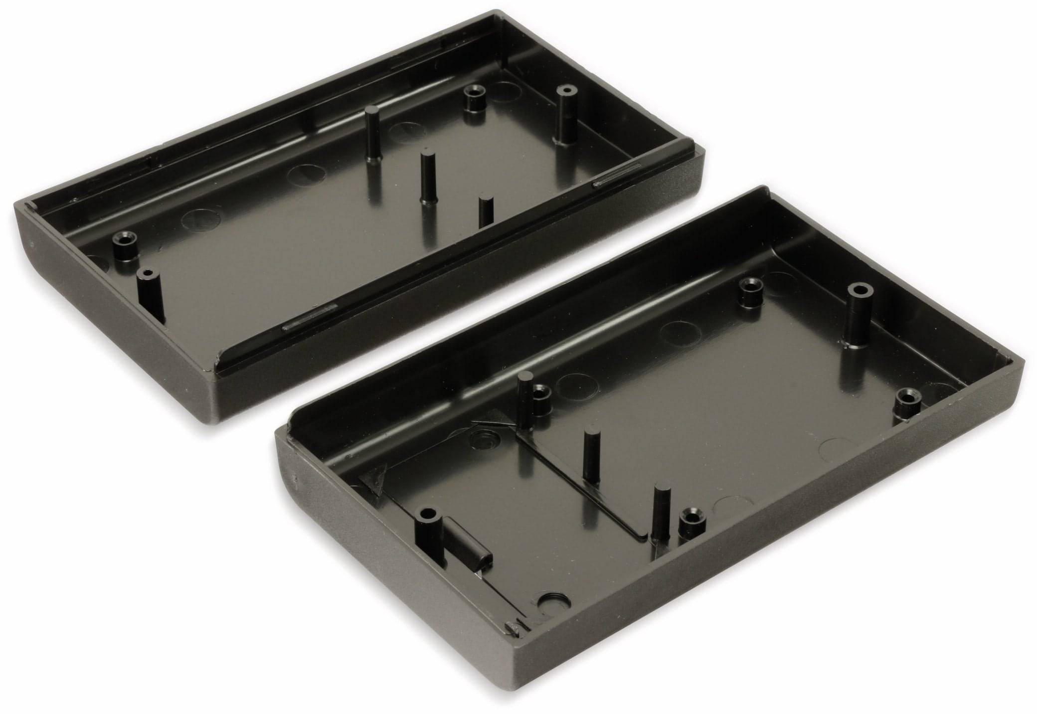STRAPUBOX Kunststoffgehäuse mit Batteriefach, Typ 6512 SW, 124 x 71 x 30 mm