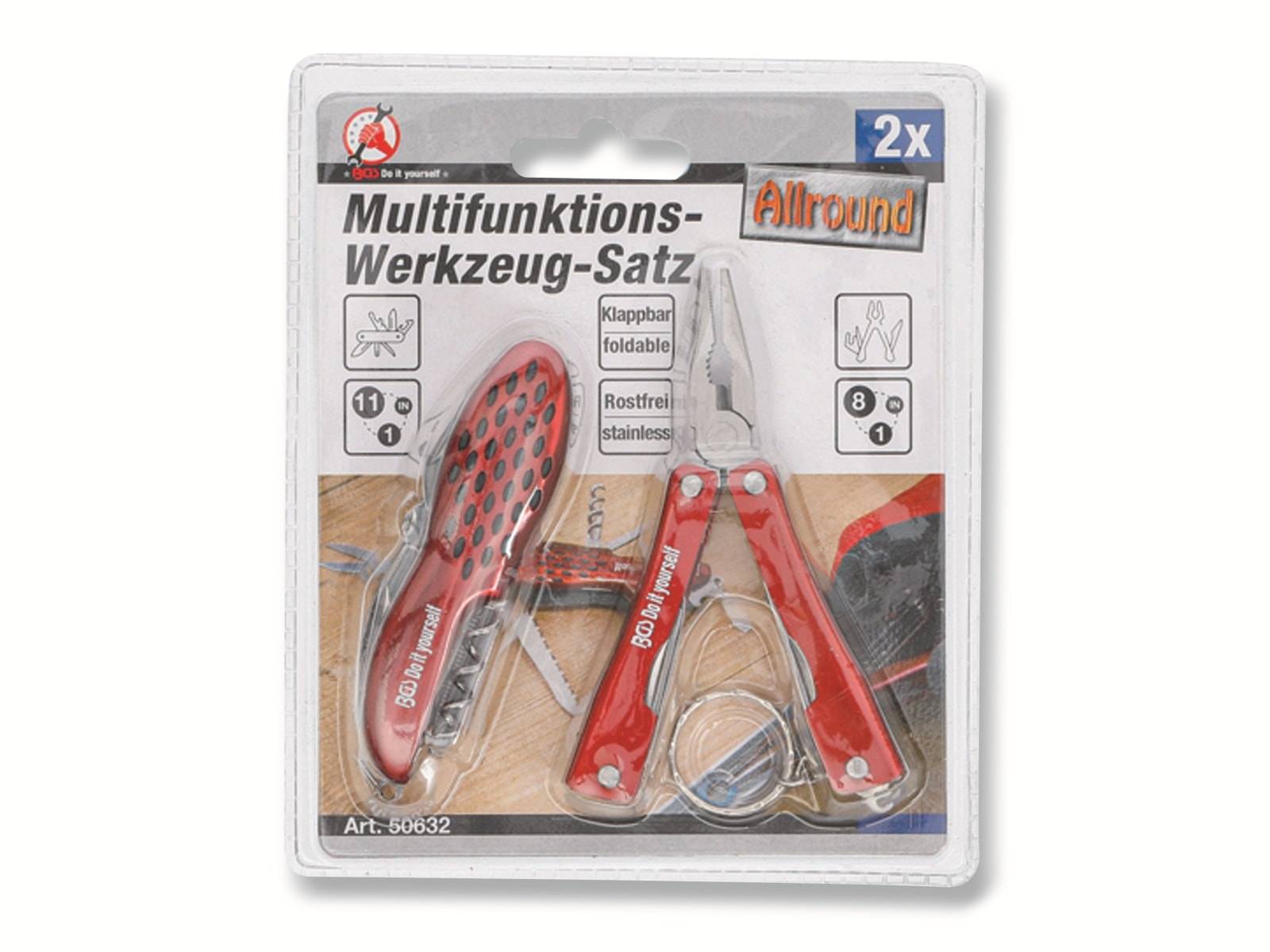 BGS TECHNIC Multifunktions-Werkzeug-Satz 50632, 2-teilig