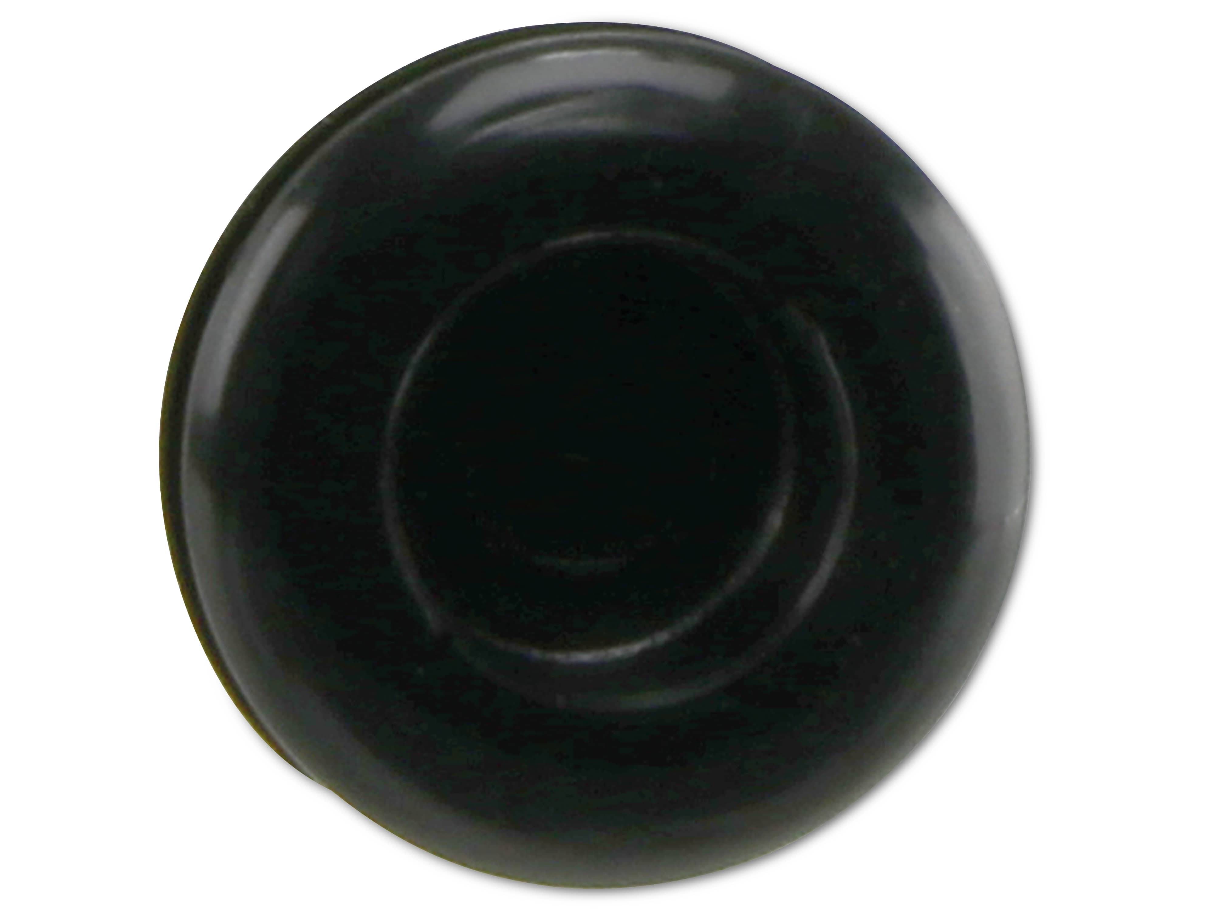 KSS Kabeldurchführungstülle PVC, schwarz, Plattenstärke 3,4, Loch-Ø 10,5, geschlossen, 1 Stück