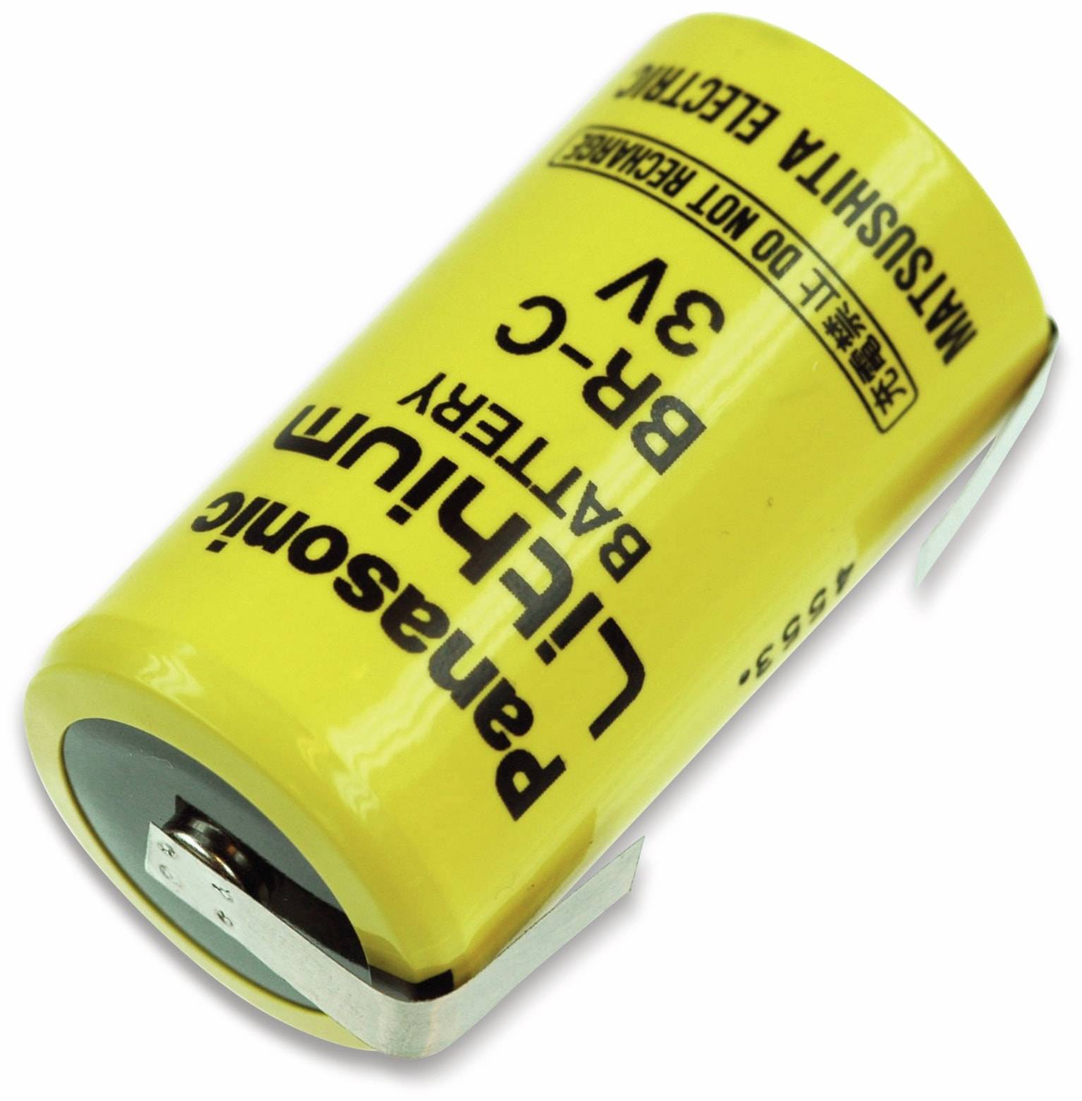 PANASONIC Lithium-Batterie BR-C, mit U-Lötfahne, 3 V-, 5000 mAh