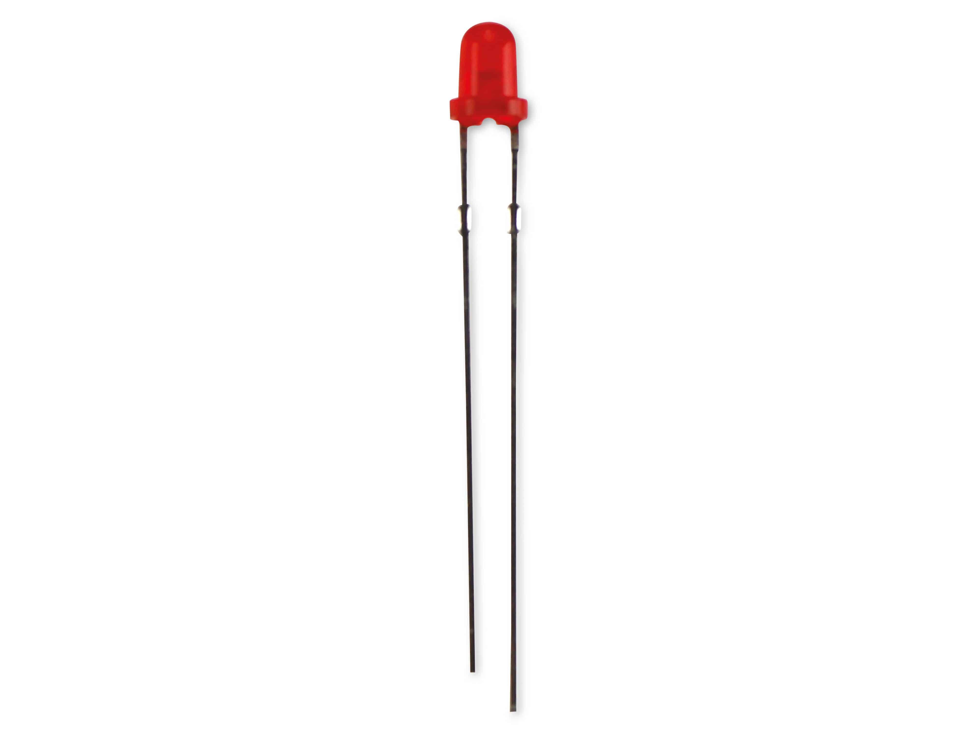KINGBRIGHT LED, L-1154ID, Rot, 3 mm (T-1), 617 nm, 30 mcd, 60°, Rund