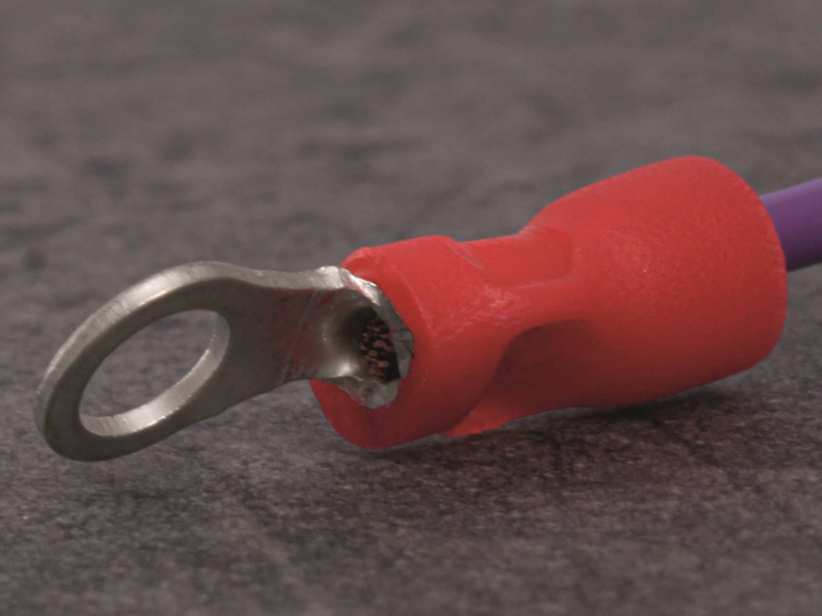 QUADRIOS Ringkabelschuh, 22C459, 4,0 - 6,0 mm², Gelb, Teilisoliert, Loch-Ø 8,5 mm, 100 Stück