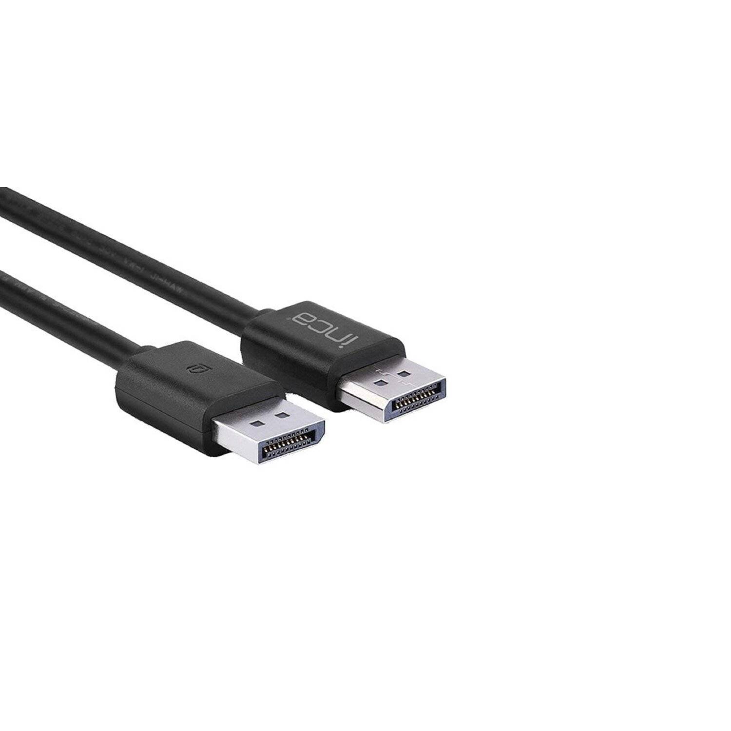 Inca 2m DisplayPort Kabel: 4K HD Auflösung mit 60 Hz, 7.1 bis 5.1 Audio-Passthrough und sicherer Verschlussmechanismus