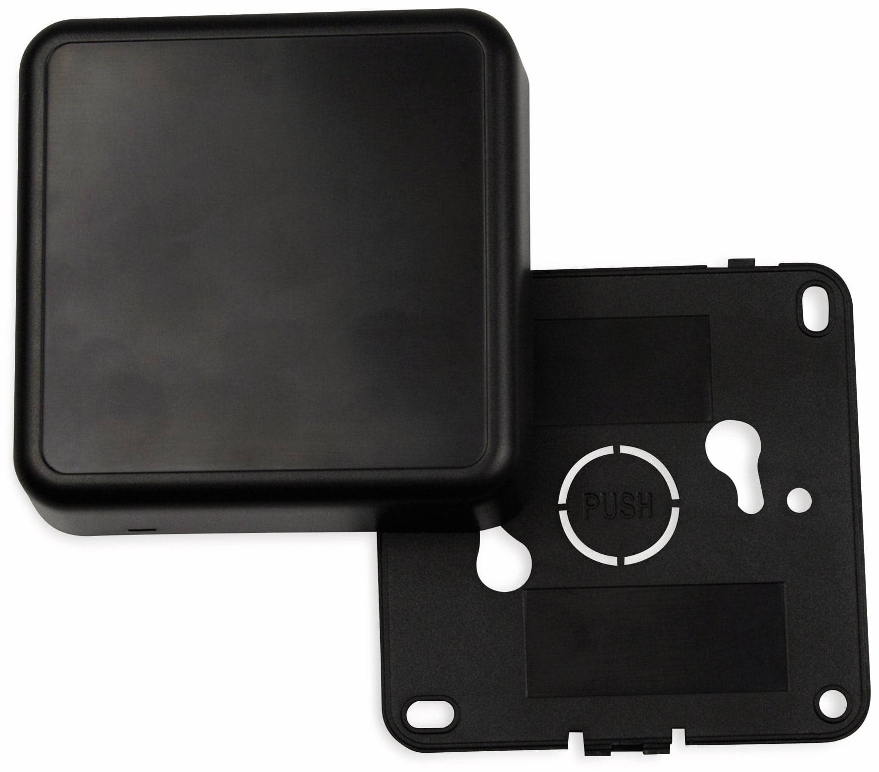 AXXATRONIC Raumsensorgehäuse, CamdenBoss CBRS01SBK, schwarz, 86x86x25,5mm