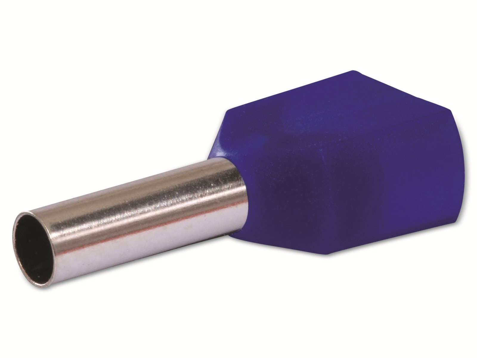 QUADRIOS Zwillings-Aderendhülse, 22C437, 2,5 mm², Blau, Teilisoliert, 100 Stück