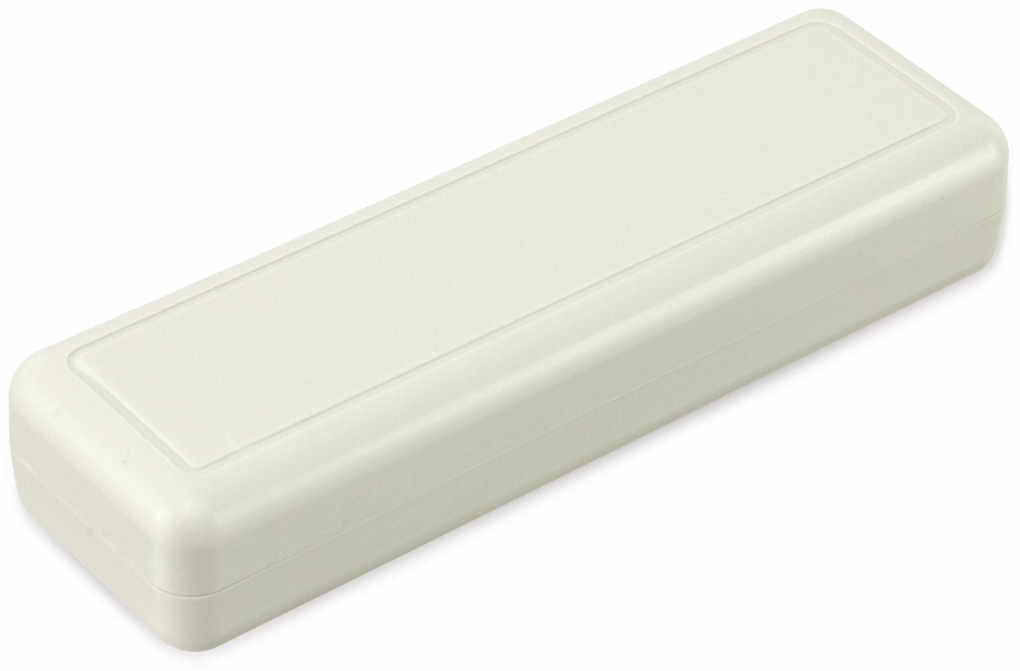 STRAPUBOX Kunststoffgehäuse mit Batteriefach, Typ 6090 GR, 129 x 40 x 24 mm