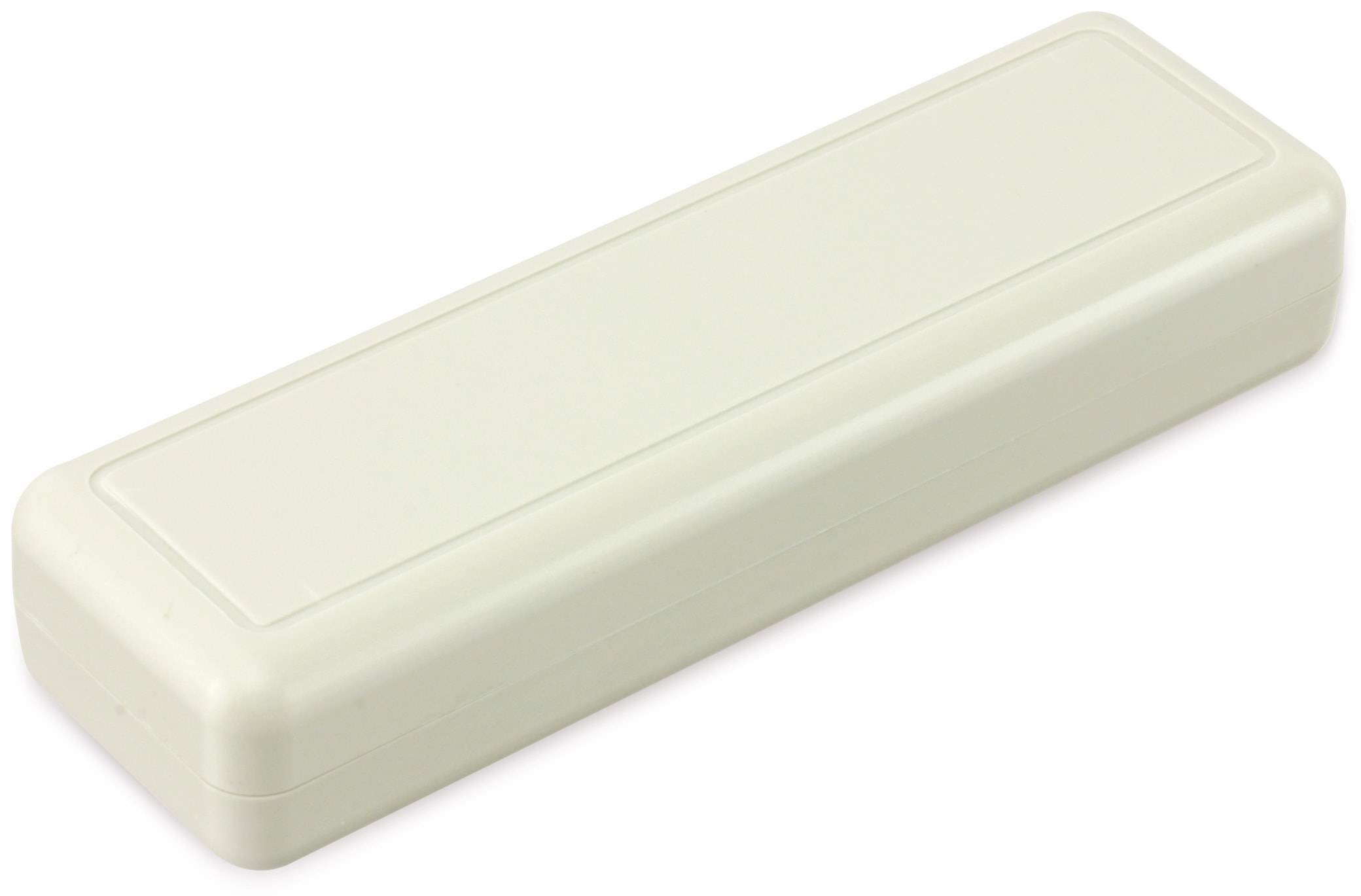 STRAPUBOX Kunststoffgehäuse mit Batteriefach, Typ 6090 GR, 129 x 40 x 24 mm