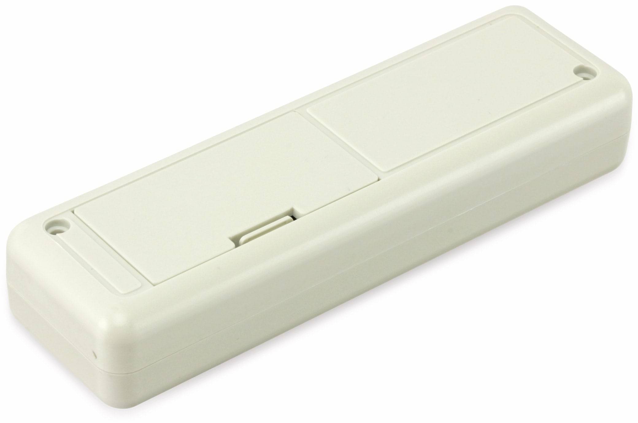 STRAPUBOX Kunststoffgehäuse mit Batteriefach, Typ 6090 GR, 129 x 40 x 24 mm