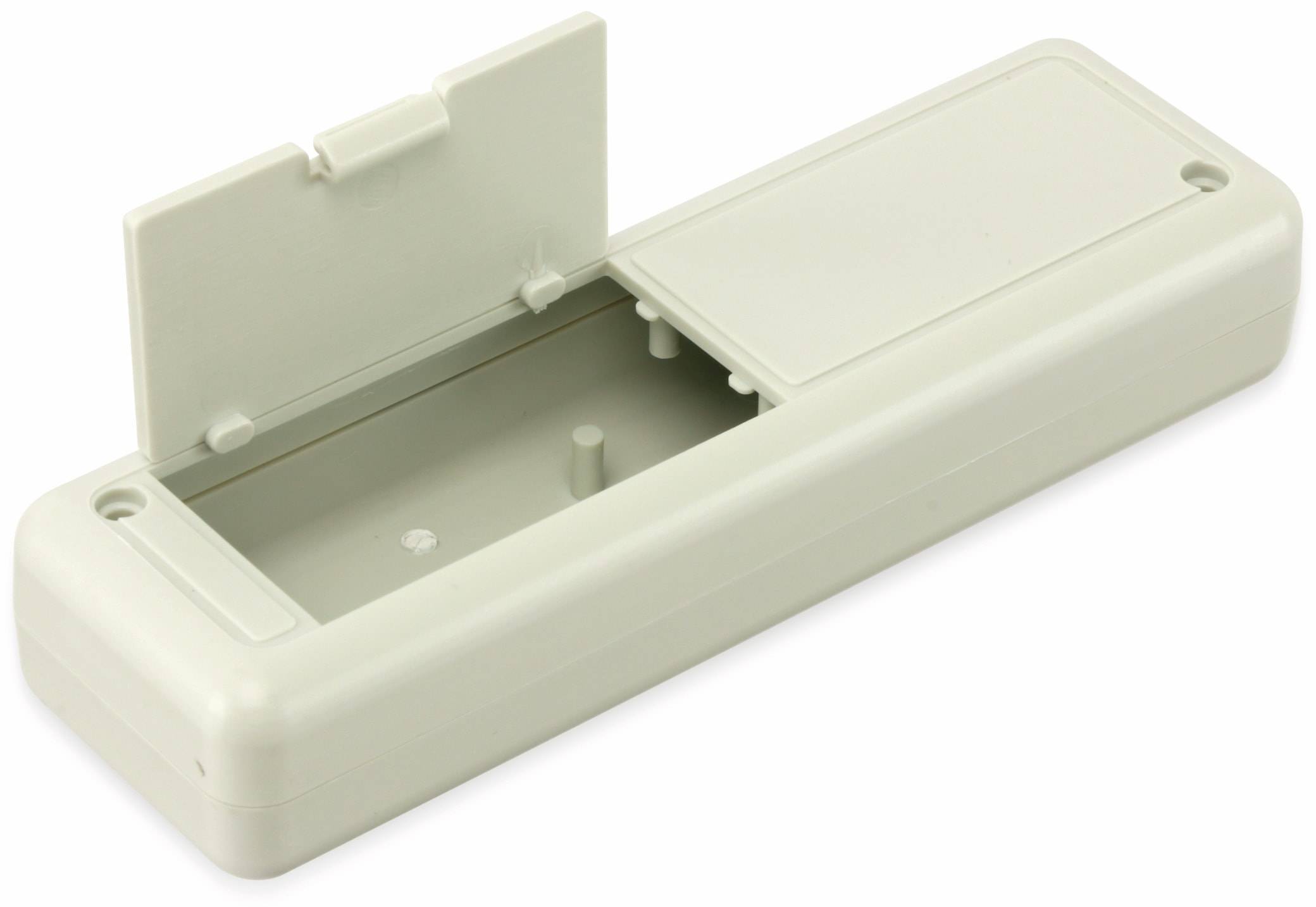 STRAPUBOX Kunststoffgehäuse mit Batteriefach, Typ 6090 GR, 129 x 40 x 24 mm