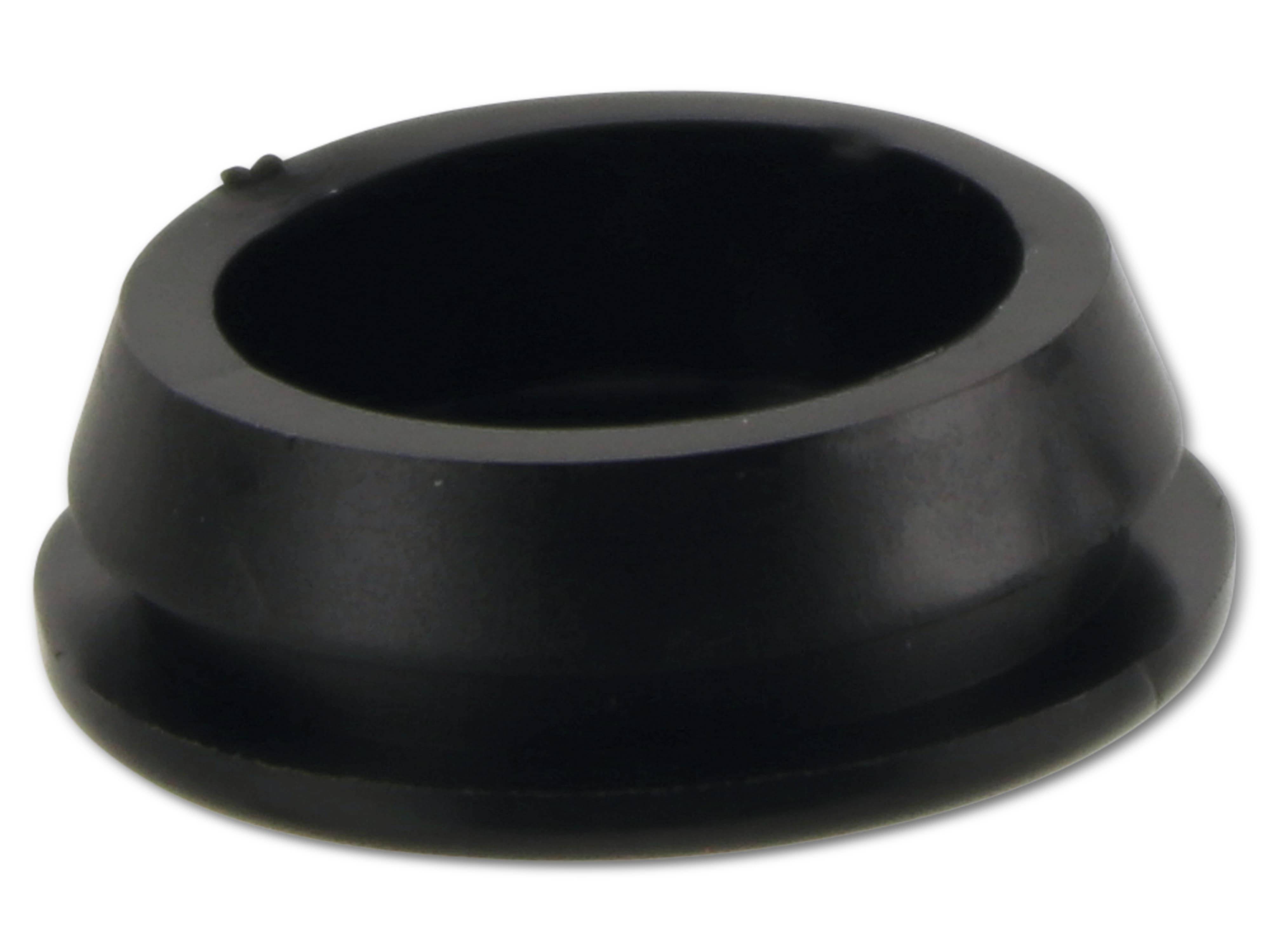 KSS Kabeldurchführungstülle PVC, schwarz, Plattenstärke 2, geschlossen, 1 Stück