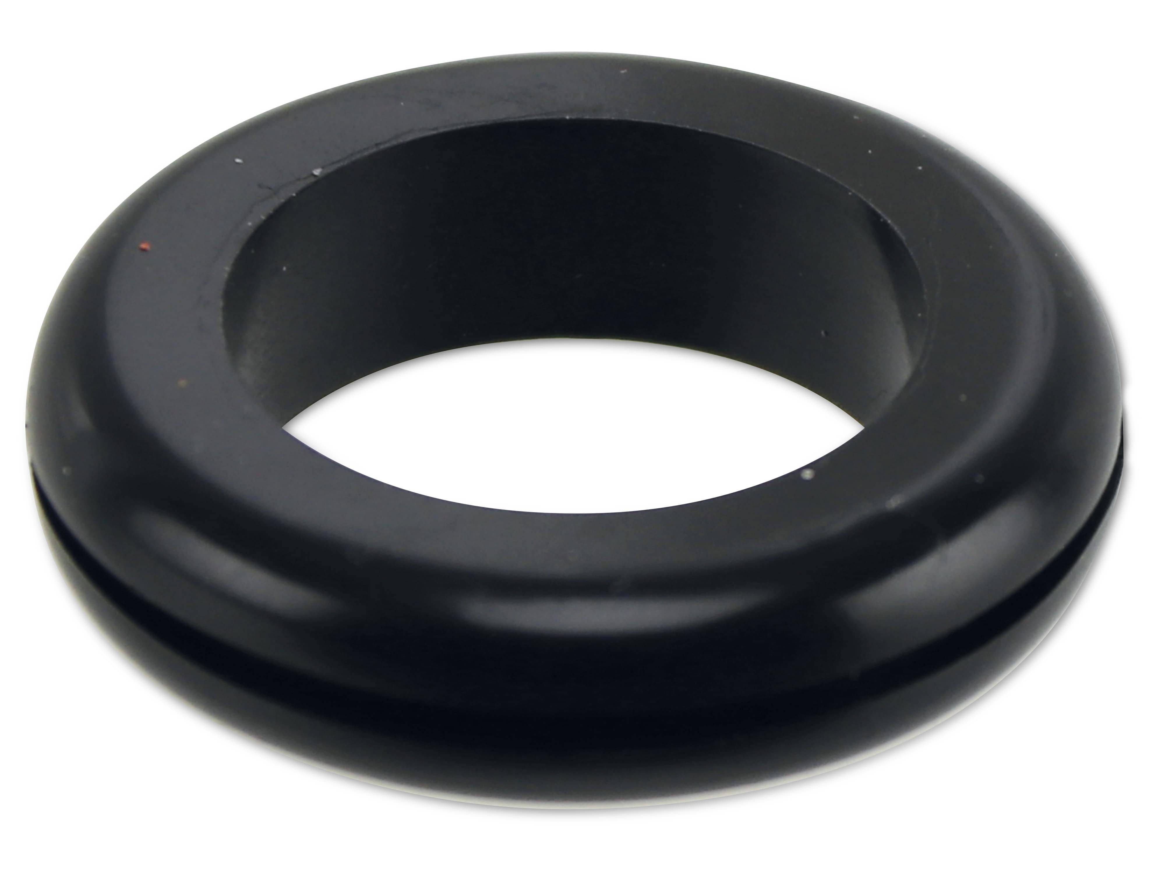 KSS Kabeldurchführungstülle PVC, schwarz, Plattenstärke 1,5, Loch-Ø 18,9, offen, 1 Stück