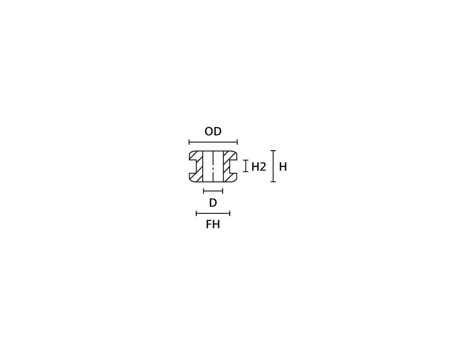 HELLERMANNTYTON Durchführungstülle, 633-02100, Schwarz, PVC, ∅ 6 mm, 1 Stück