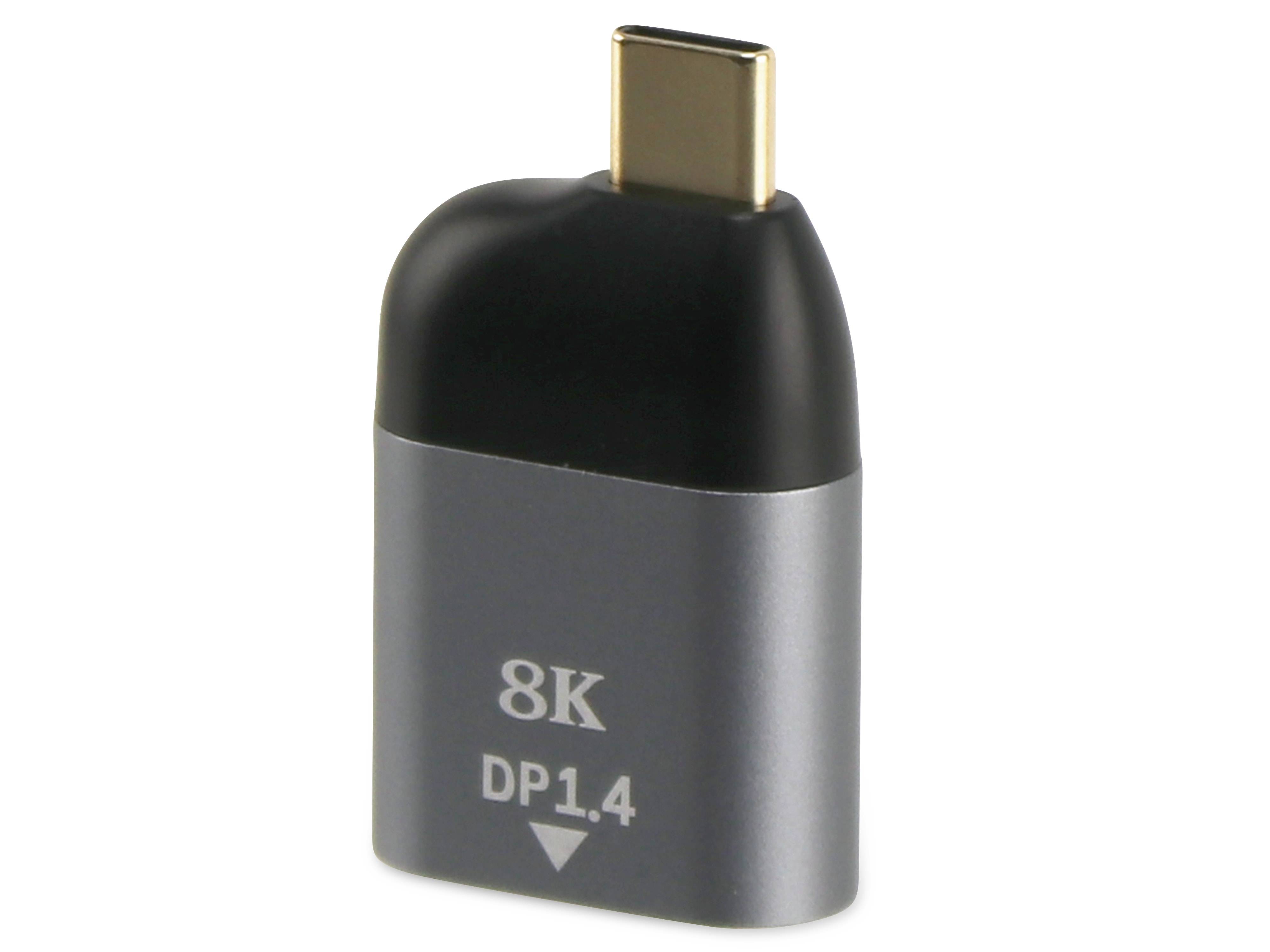 RED4POWER USB-C Adapter AV-0003, USB-C/DP, 8K, 60Hz