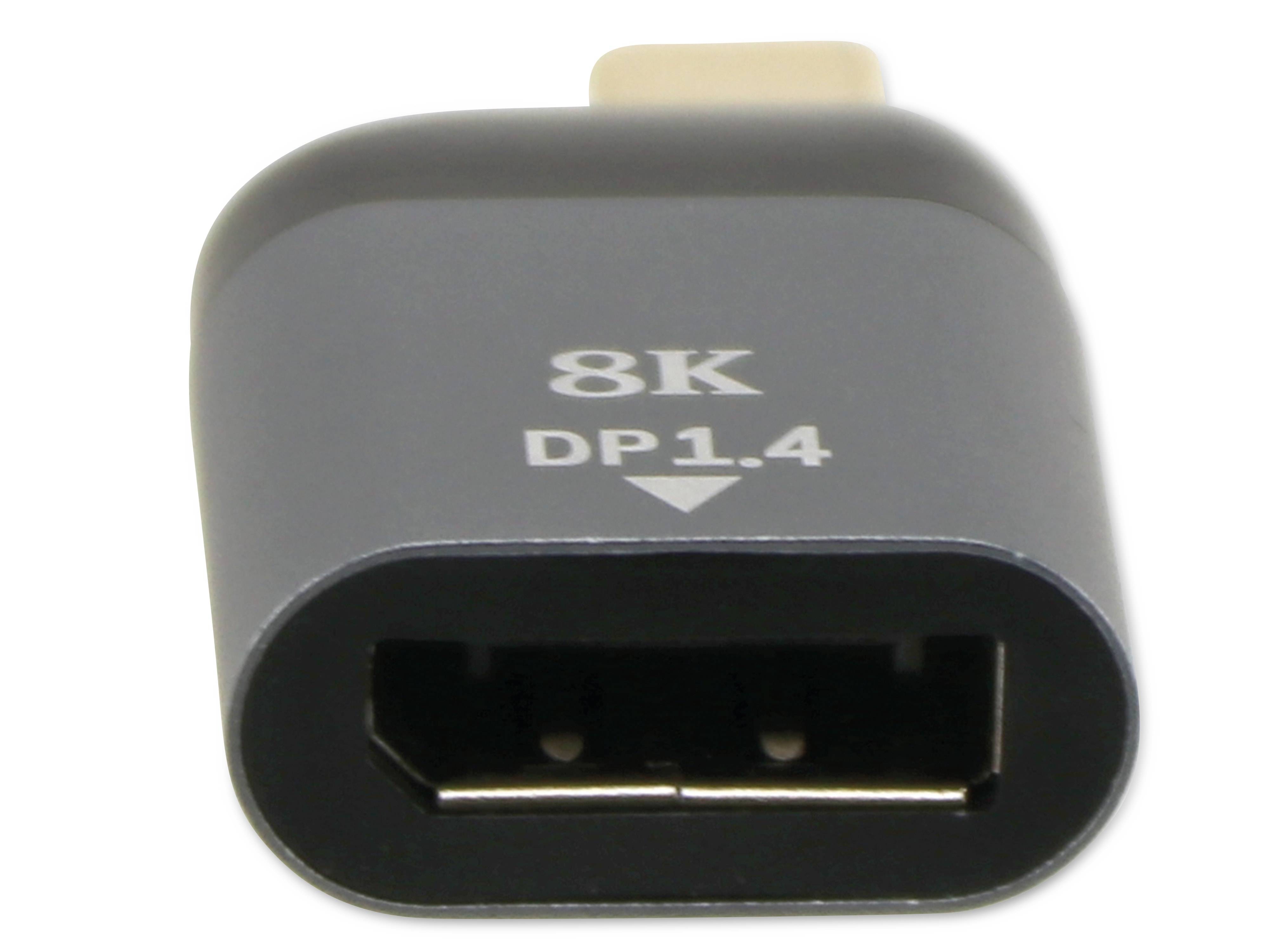 RED4POWER USB-C Adapter AV-0003, USB-C/DP, 8K, 60Hz