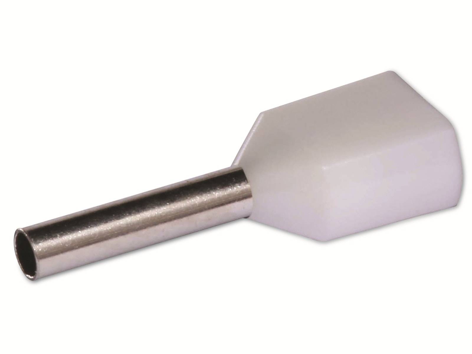 QUADRIOS Zwillings-Aderendhülse 22C433, 0,5 mm², Weiß, Teilisoliert, 100 Stück