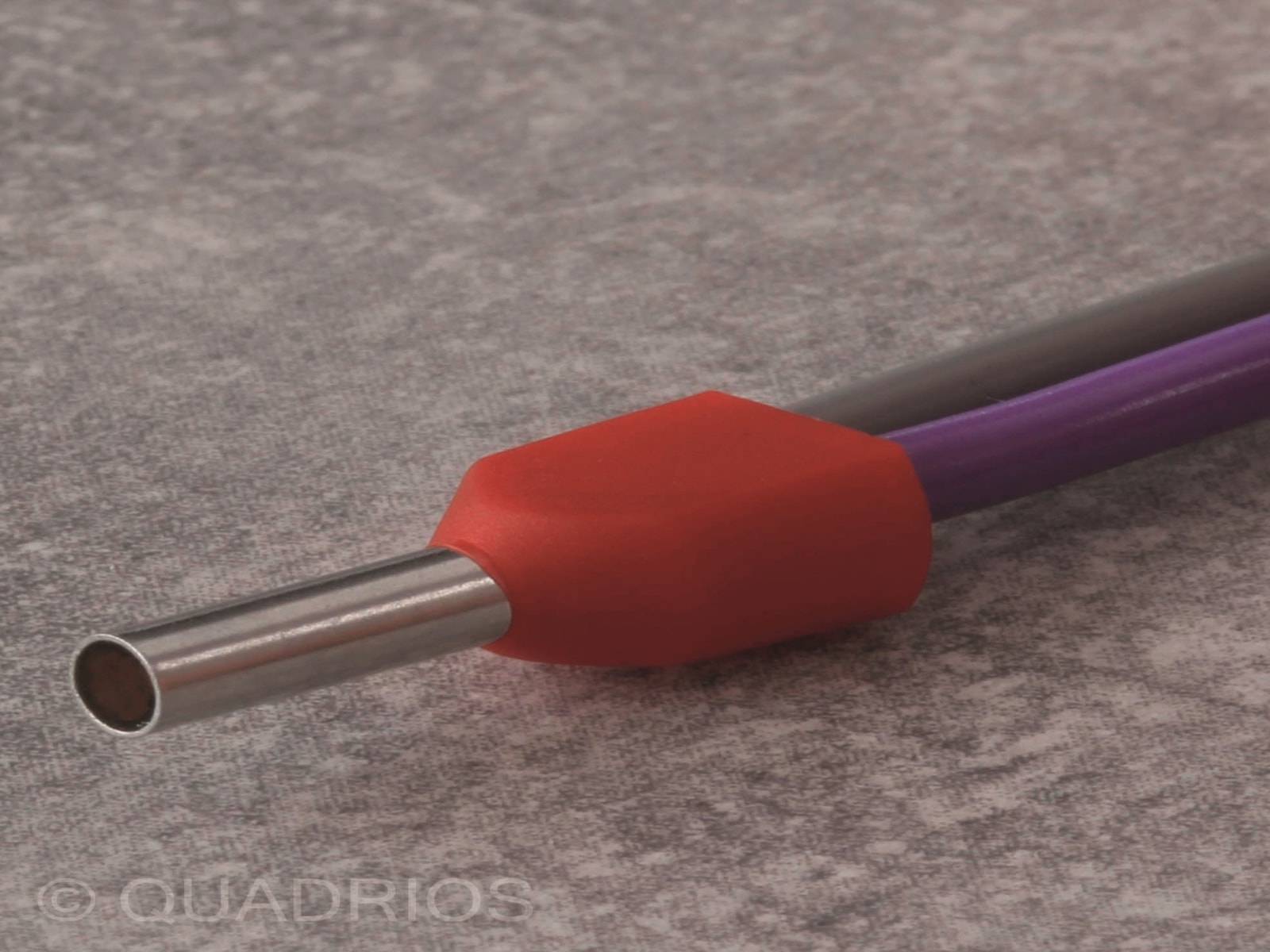 QUADRIOS Zwillings-Aderendhülse 22C433, 0,5 mm², Weiß, Teilisoliert, 100 Stück