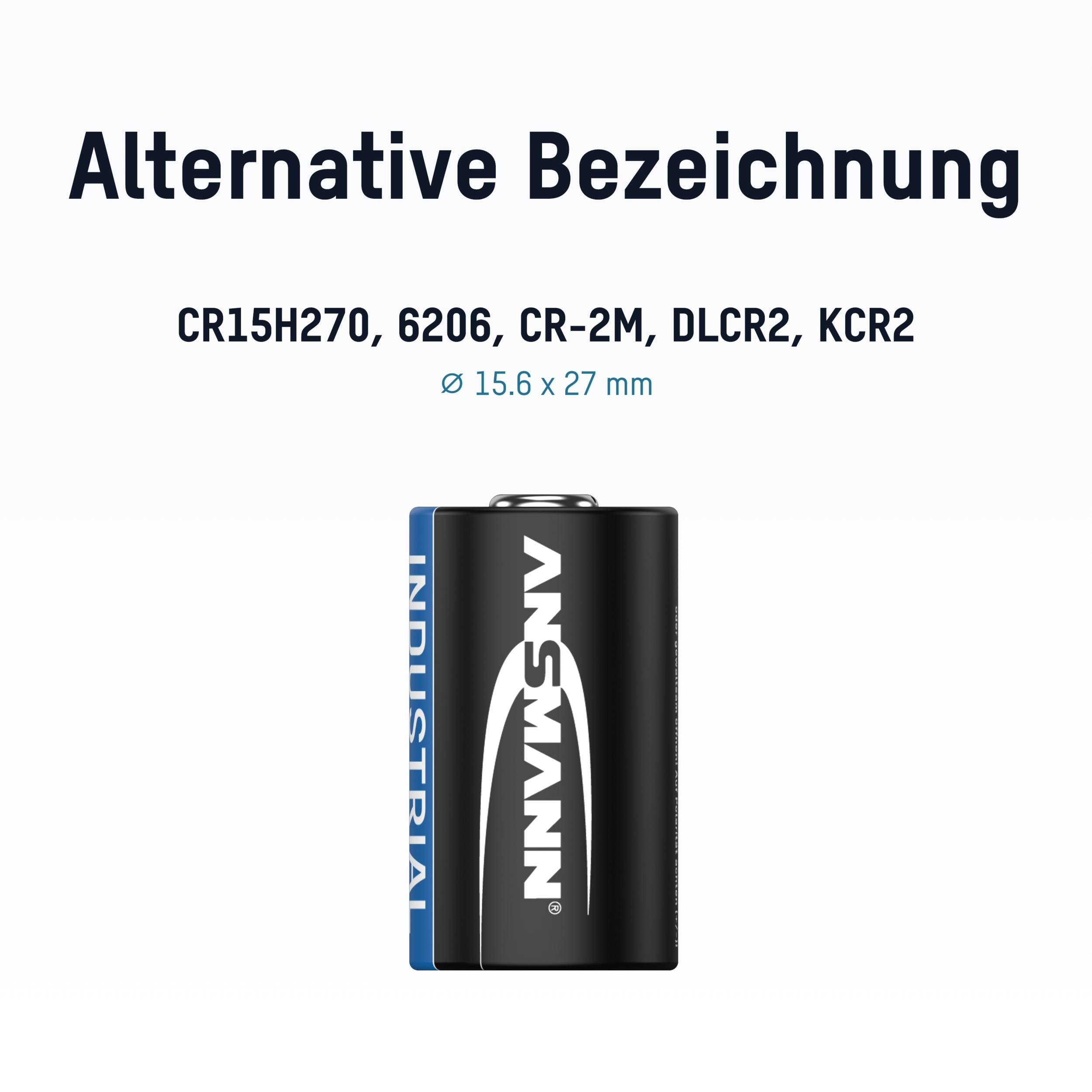 ANSMANN Lithium-Batterie CR 2, 10 Stück
