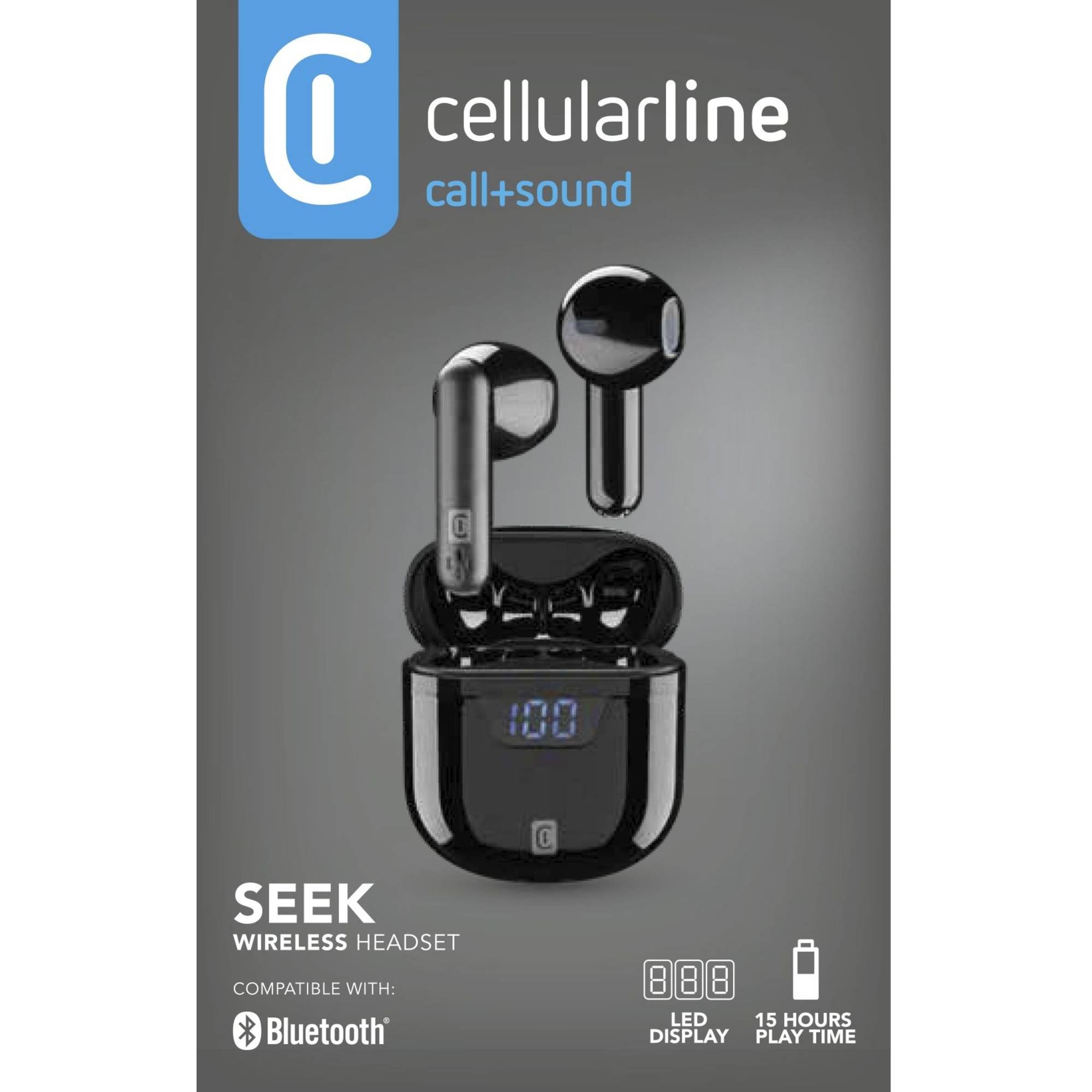 Cellularline Kopfhörer In Ear BTSEEKTWSK Seek sw