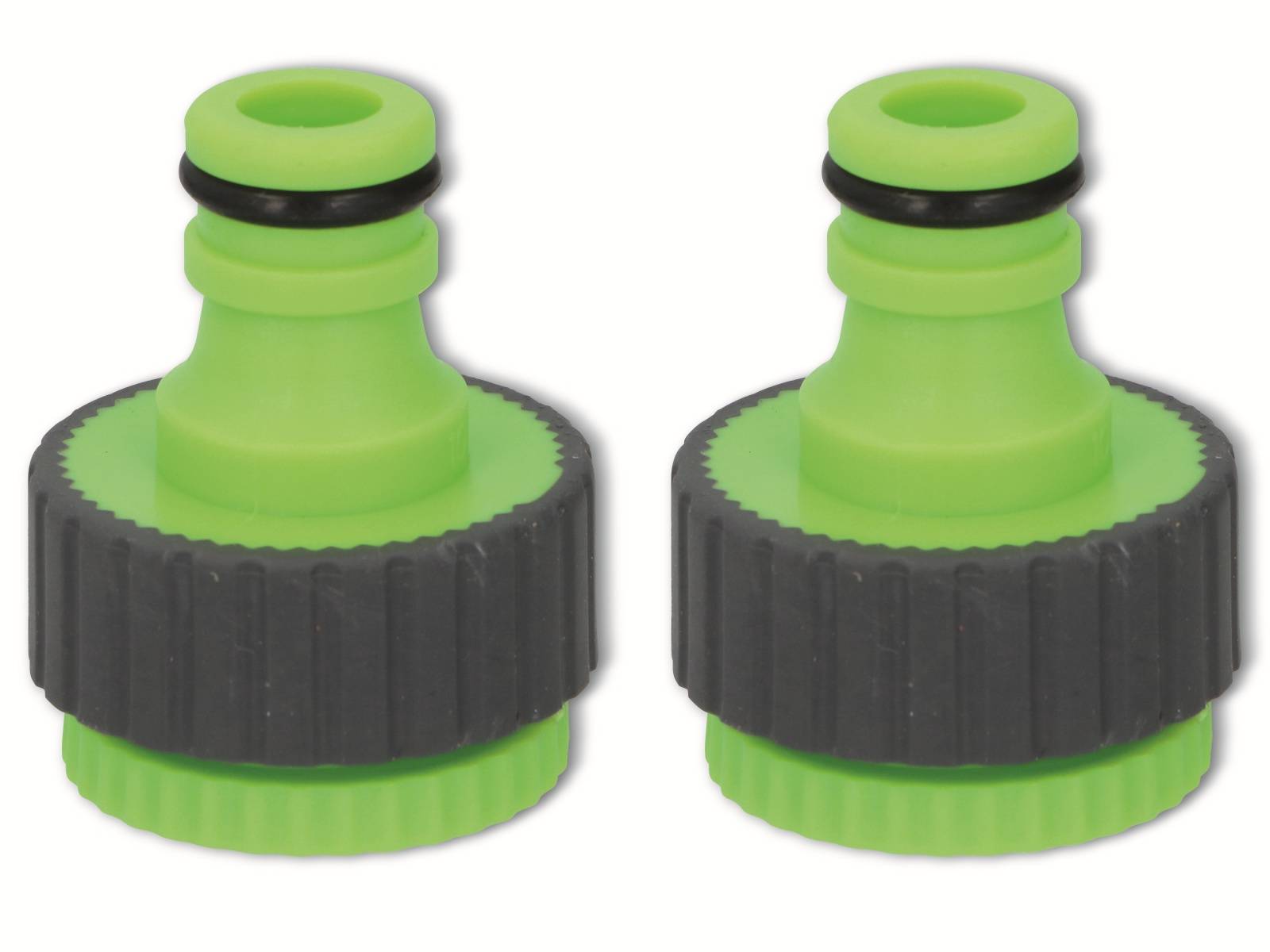 KINZO Gartenschlauch-Anschlussadapter, 2 Stück, 1/2", 3/4"