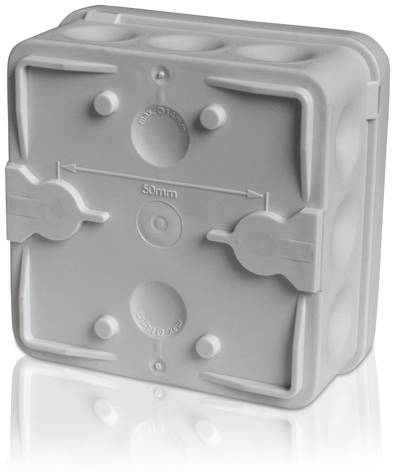 F-TRONIC Abzweigkasten E1210, 80x80x37 mm, grau