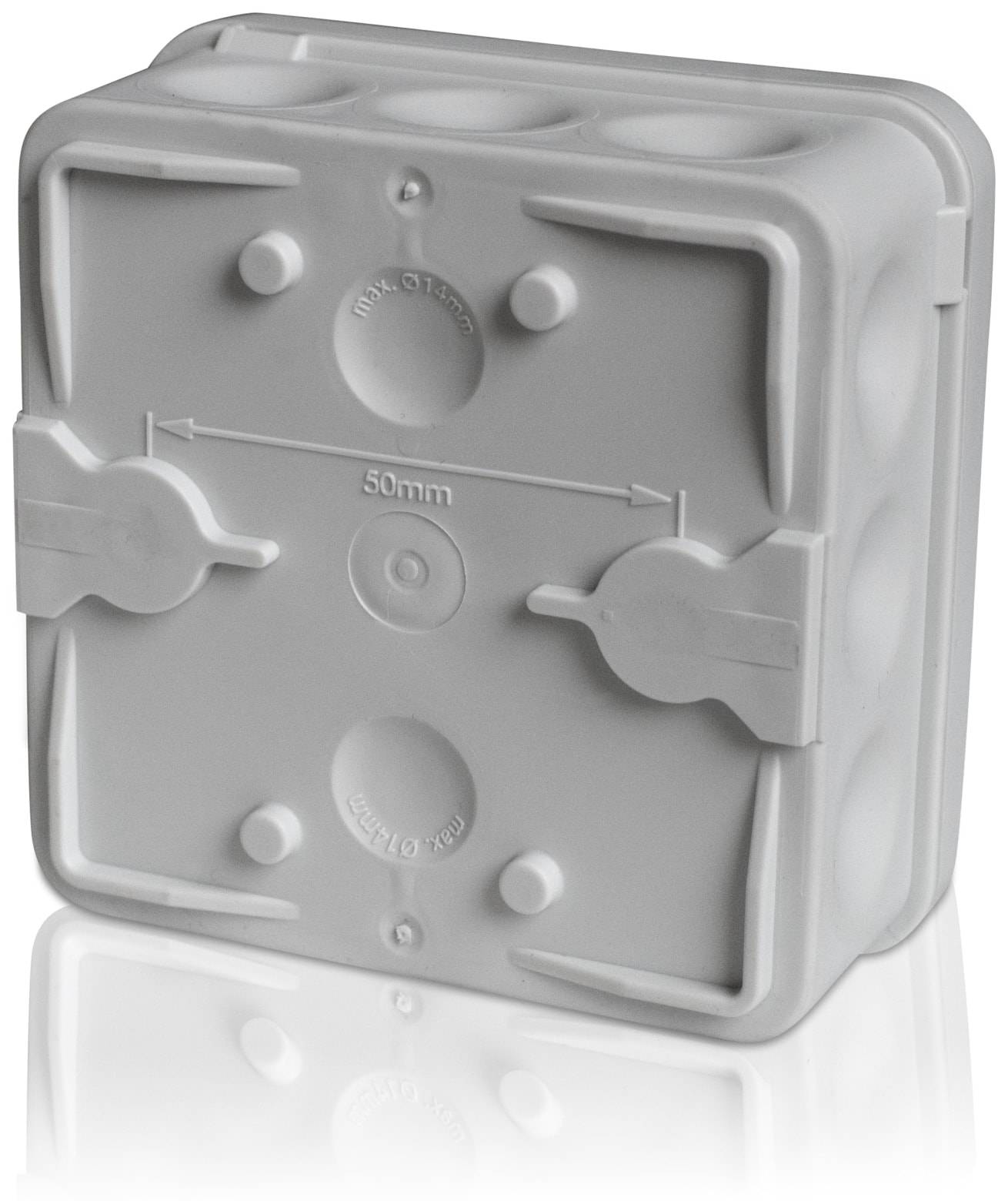 F-TRONIC Abzweigkasten E1210, 80x80x37 mm, grau