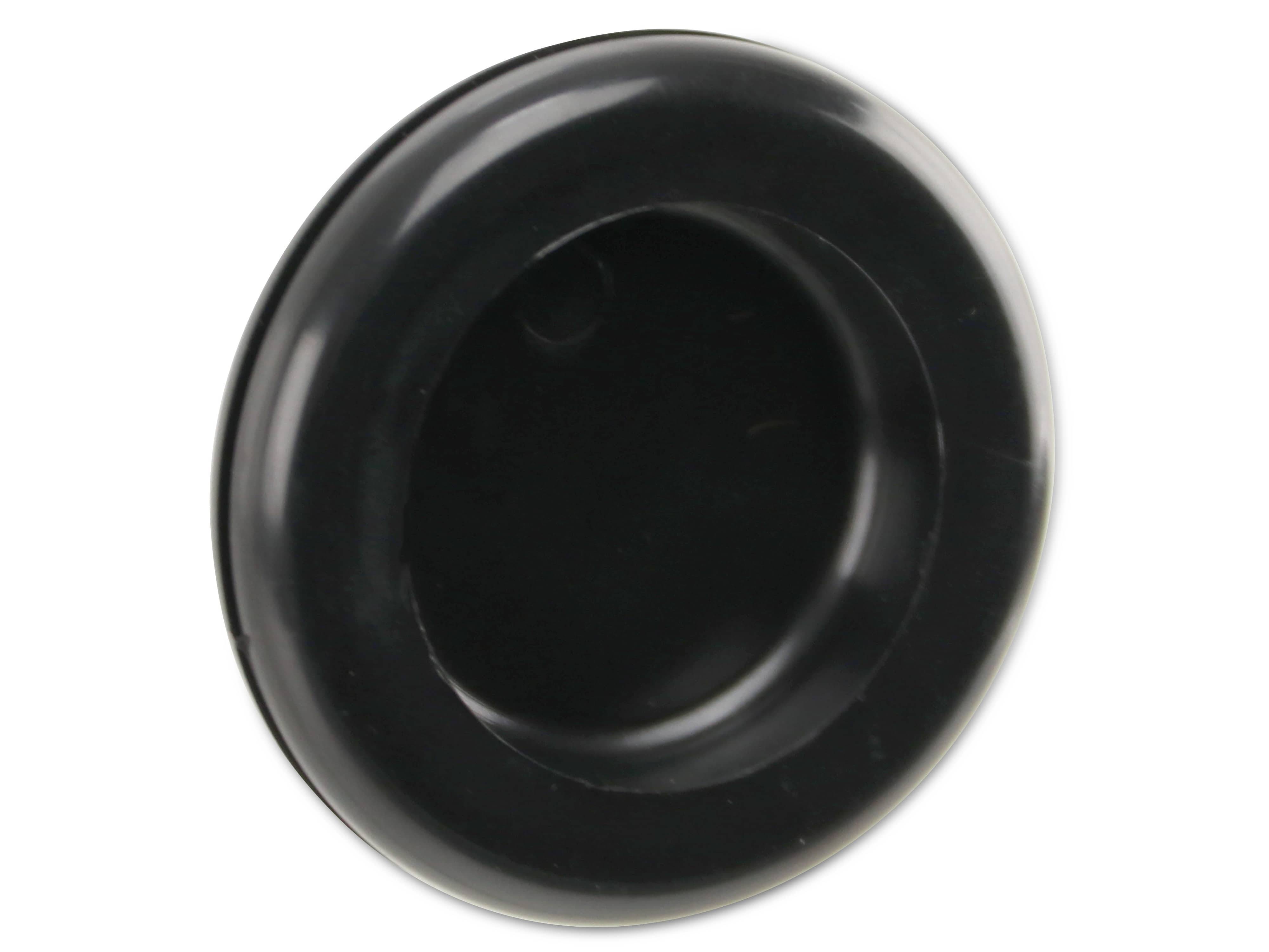 KSS Kabeldurchführungstülle PVC, schwarz, Plattenstärke 1,5, Loch-Ø 25, geschlossen, 1 Stück