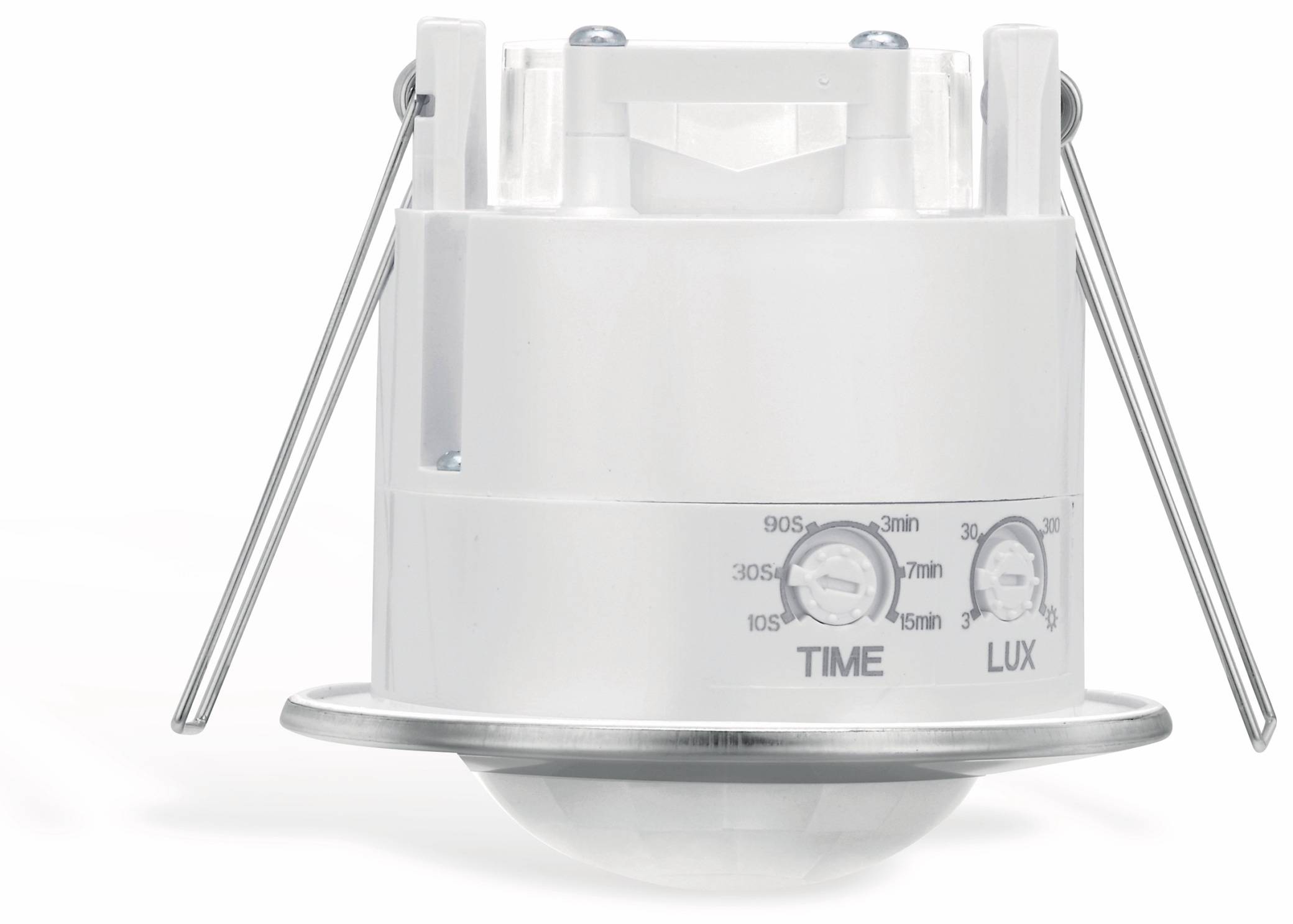 SONERO Deckeneinbau-Bewegungsmelder X-IMS110, 360°, weiß-chrom