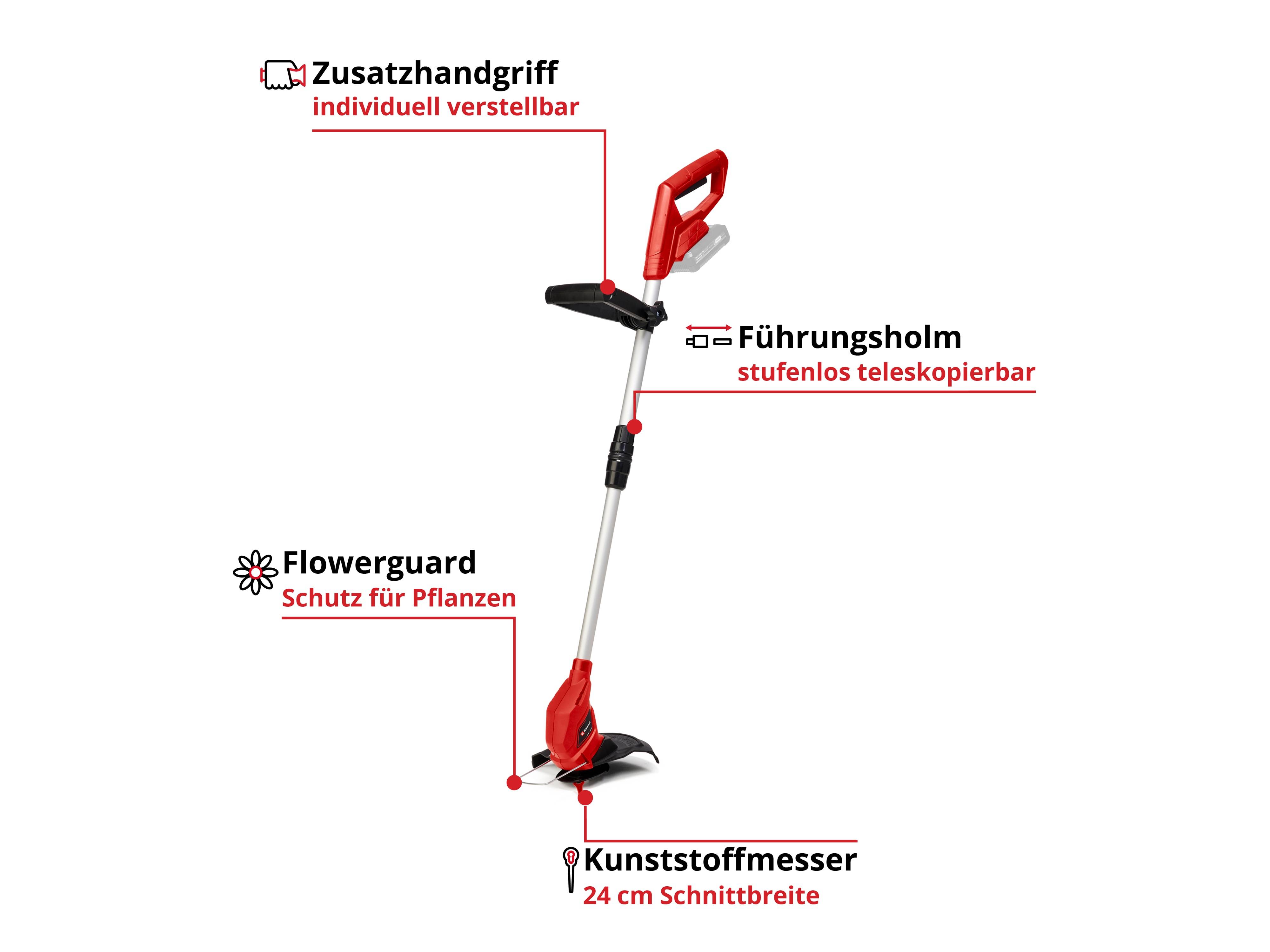 EINHELL Akku-Rasentrimmer 3411123, GC-CT 18/24 Li Solo