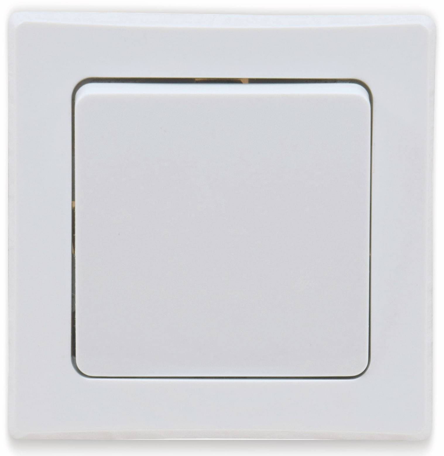 DELPHI Wechselschalter Klemmanschluss, 10A/250V, 1-fach-Rahmen, weiß