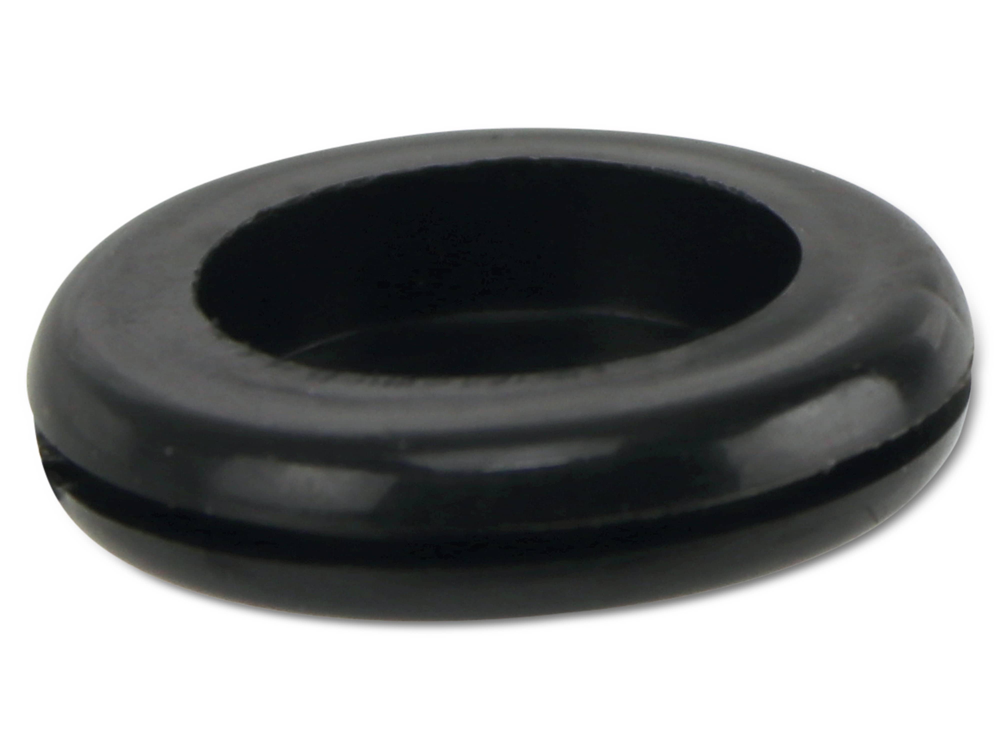 KSS Kabeldurchführungstülle PVC weich, schwarz, Plattenstärke 1,5, LochØ 18,9, geschlossen, 1 Stück