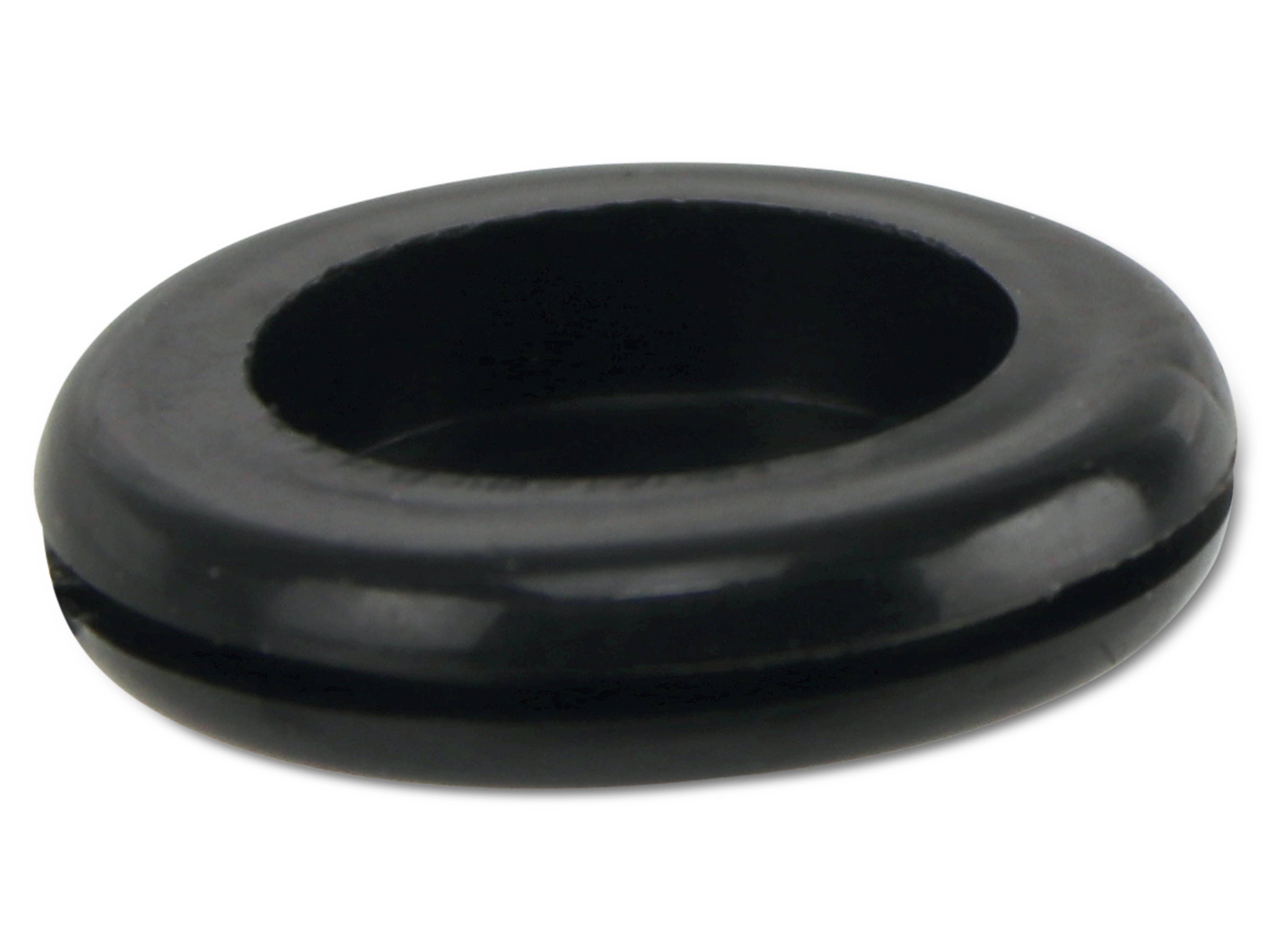 KSS Kabeldurchführungstülle PVC weich, schwarz, Plattenstärke 1,5, LochØ 18,9, geschlossen, 1 Stück