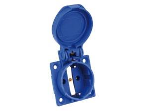 PCE Schutzkontaktsteckdose P-Nova Plus, blau, IP54