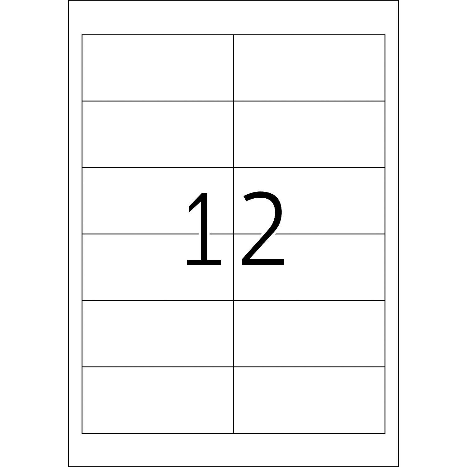 HERMA Premium - Papier - matt - permanent selbstklebend - weiß - 97 x 42.3 mm 1200 Etikett(en) (100 Bogen x 12)