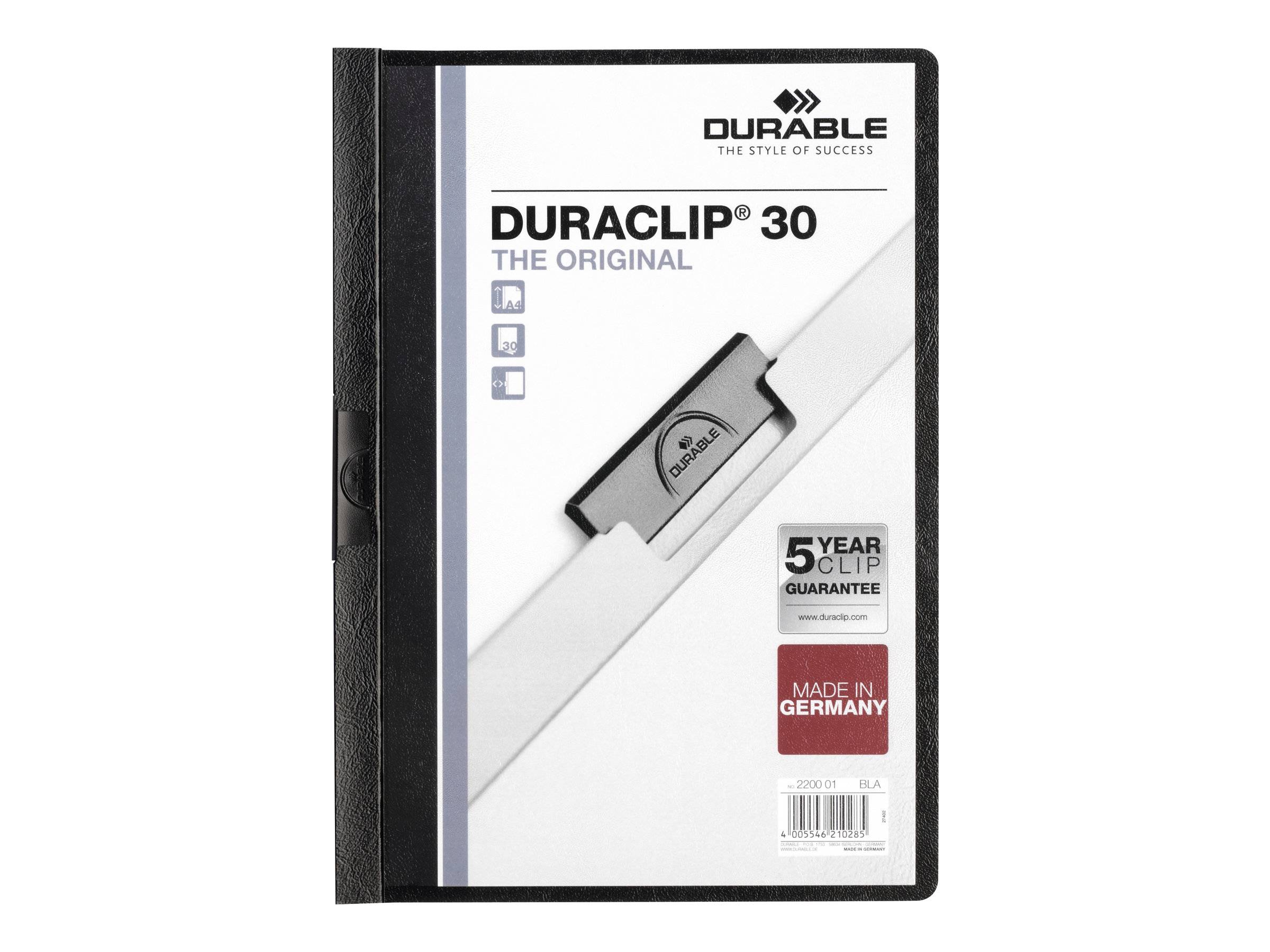 DURABLE DURACLIP 30 - Klemmhefter - für A4 - Kapazität: 30 Blätter