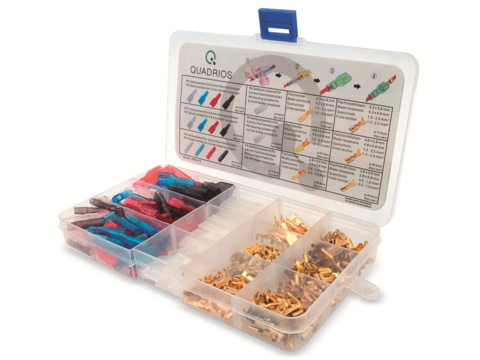 QUADRIOS Flachsteckhülsen 1809C019, Elektrolytkupfer, verzinnt / Weich-PVC, 260 Stück