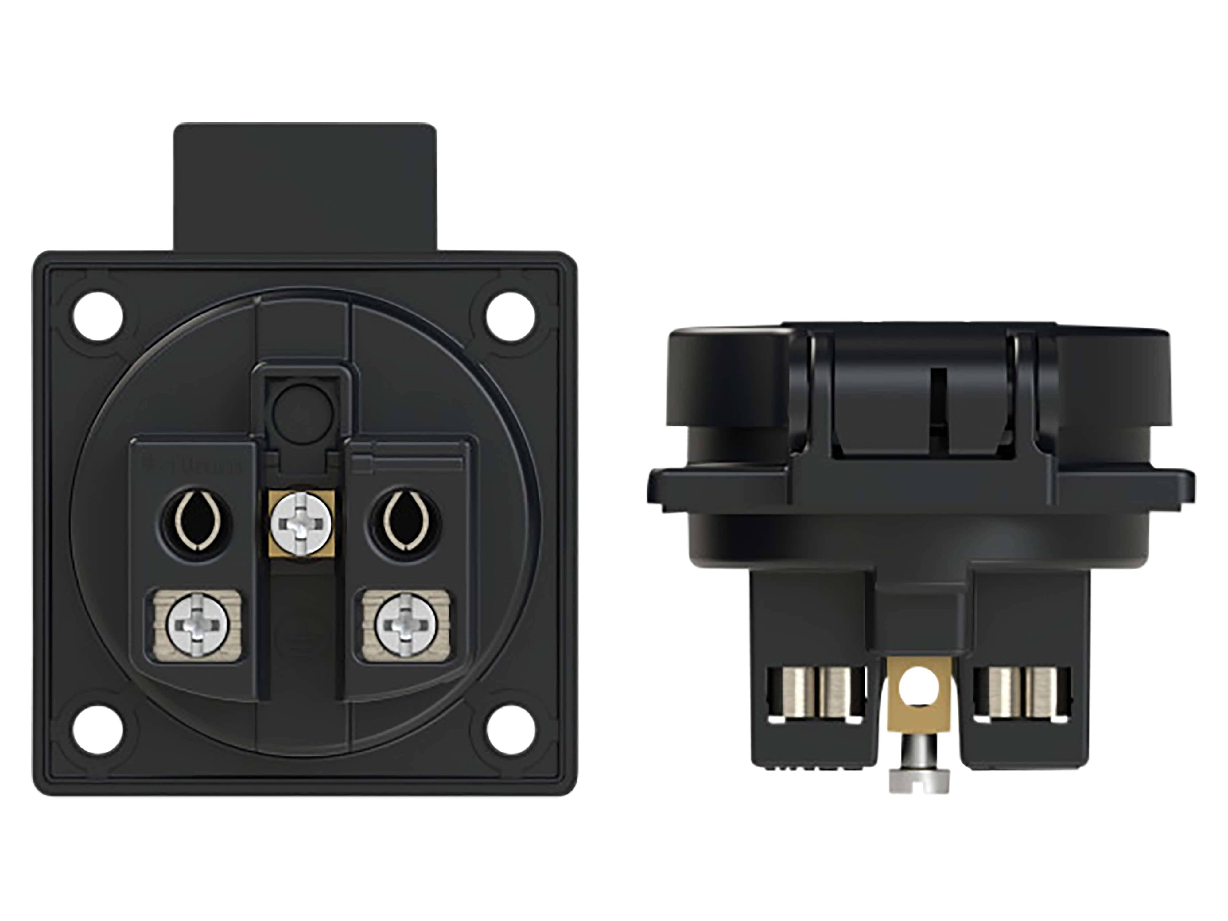 PCE Schutzkontaktsteckdose P-Nova Plus, schwarz, IP54