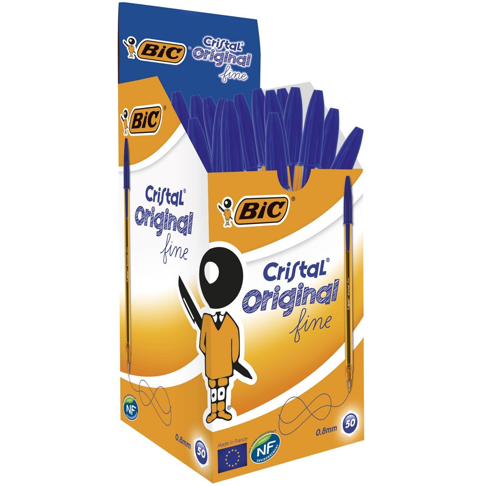 BIC 872730 - Stick-Kugelschreiber - Blau - 50 Stück(e) - Fein