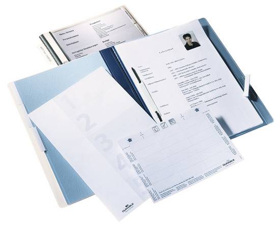 DURABLE - Hängeregister - mit Register - blau