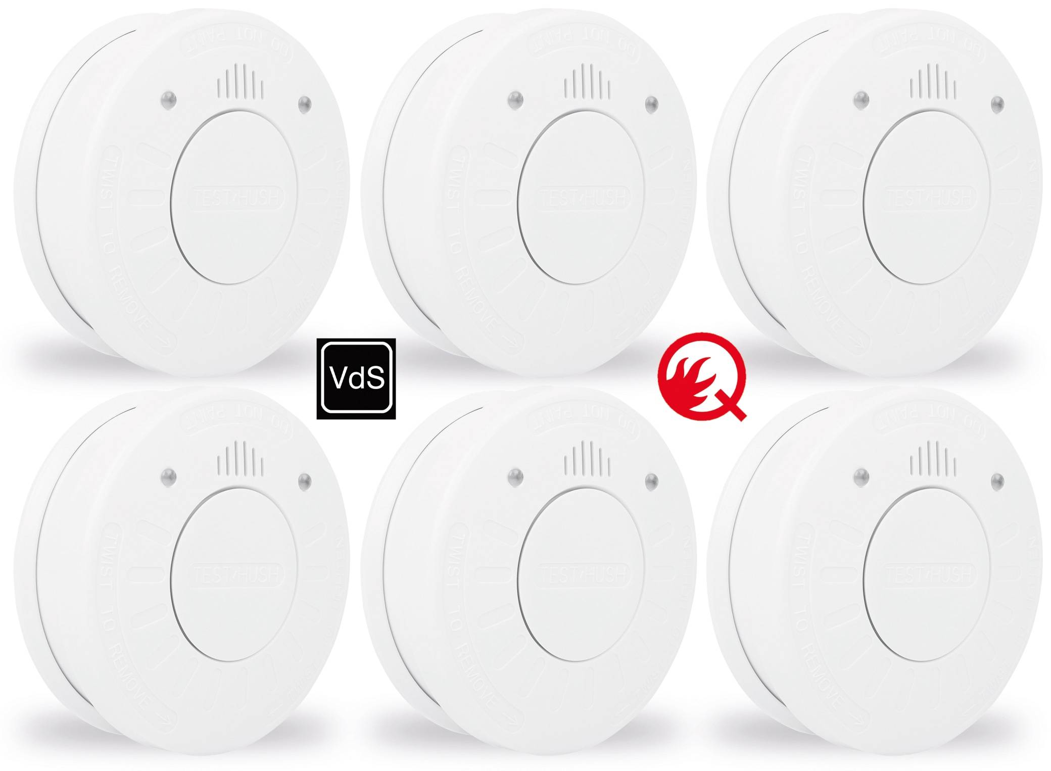 SMARTWARES Rauchmelder RM520, 6 Stück