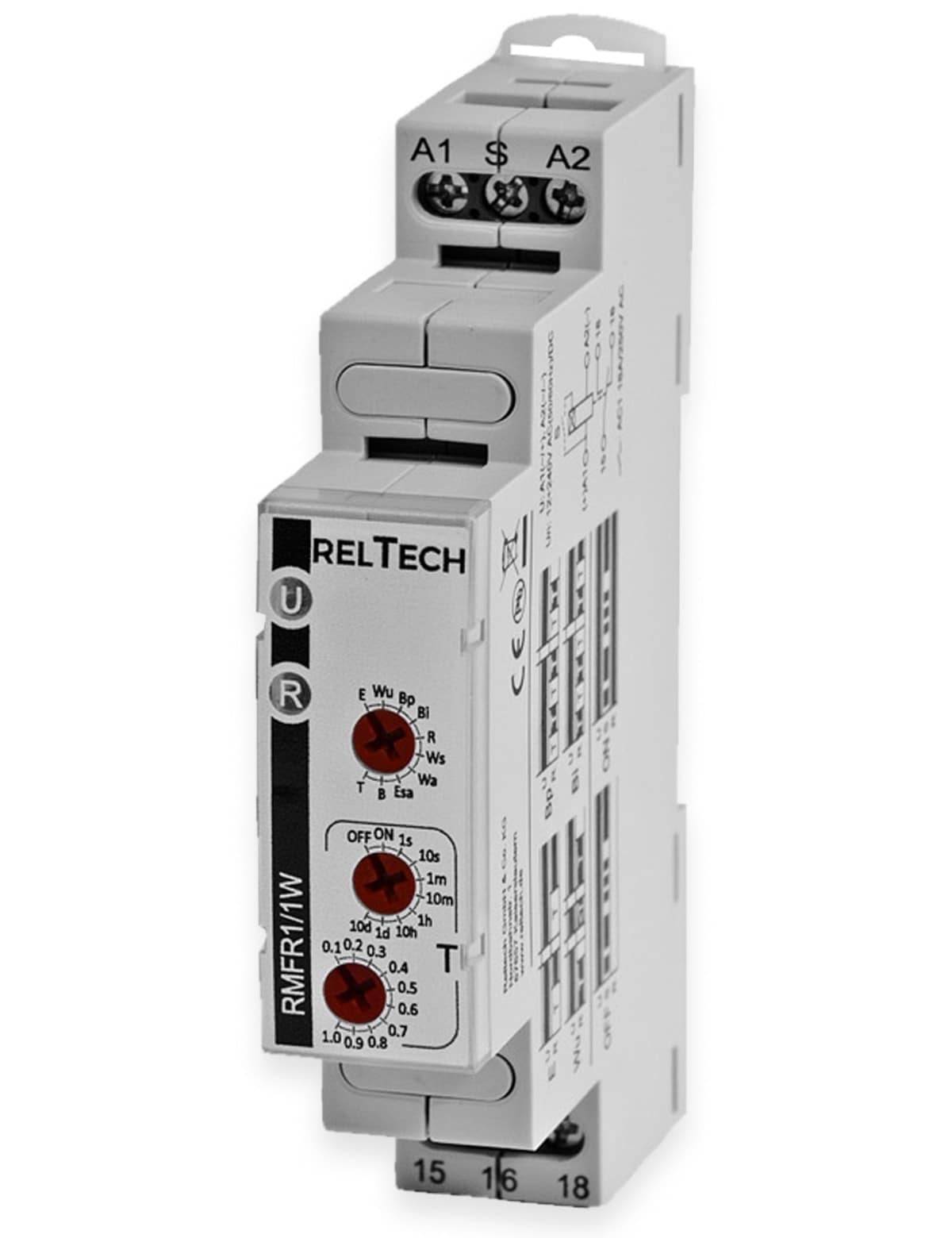 RELTECH Zeitrelais RMFR1, 1 Wechsler, 10 Funktionen