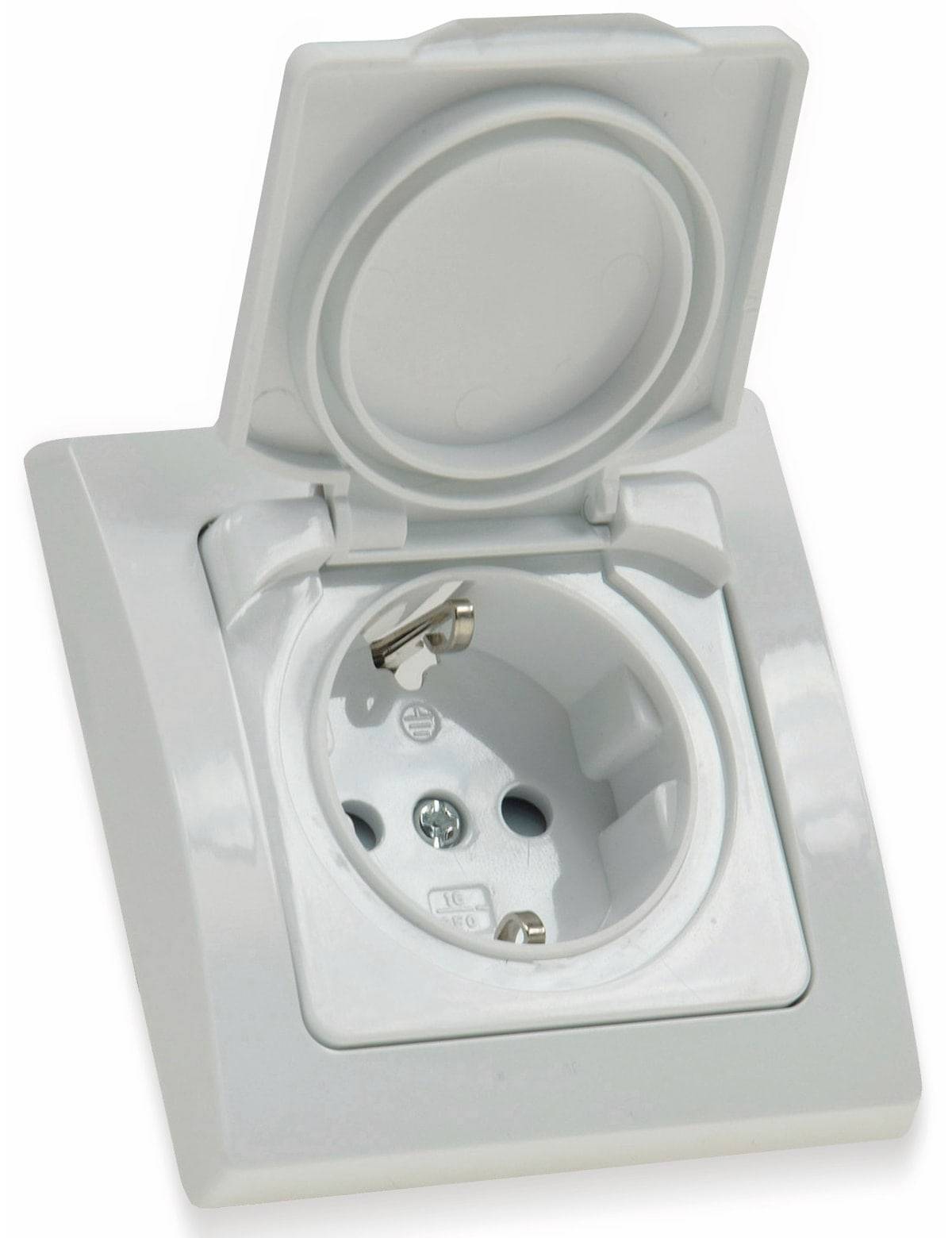 DELPHI Schutzkontakt-Steckdose 16A/250V, weiß, IP44