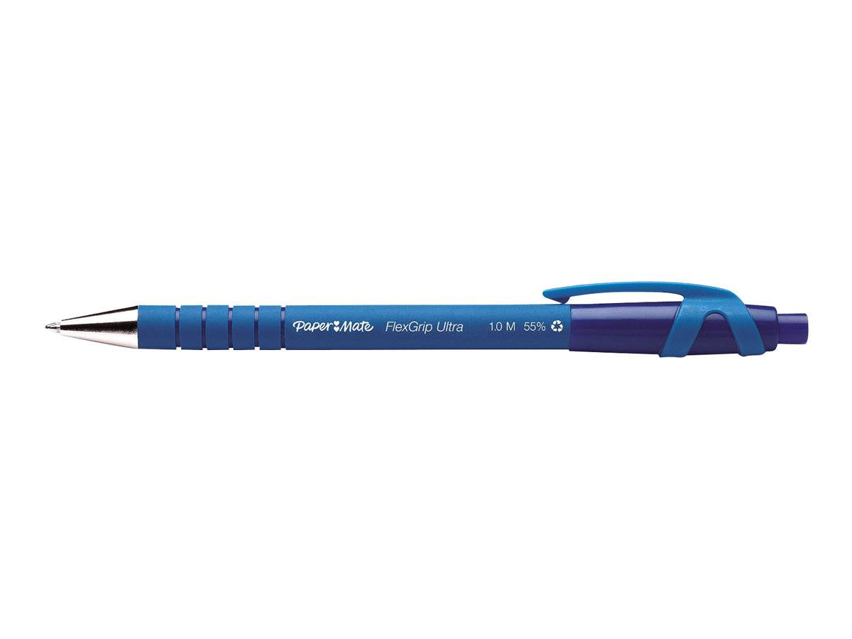 PAPER MATE Kugelschreiber Flexgrip Ultra RT M Blau 12 Stück
