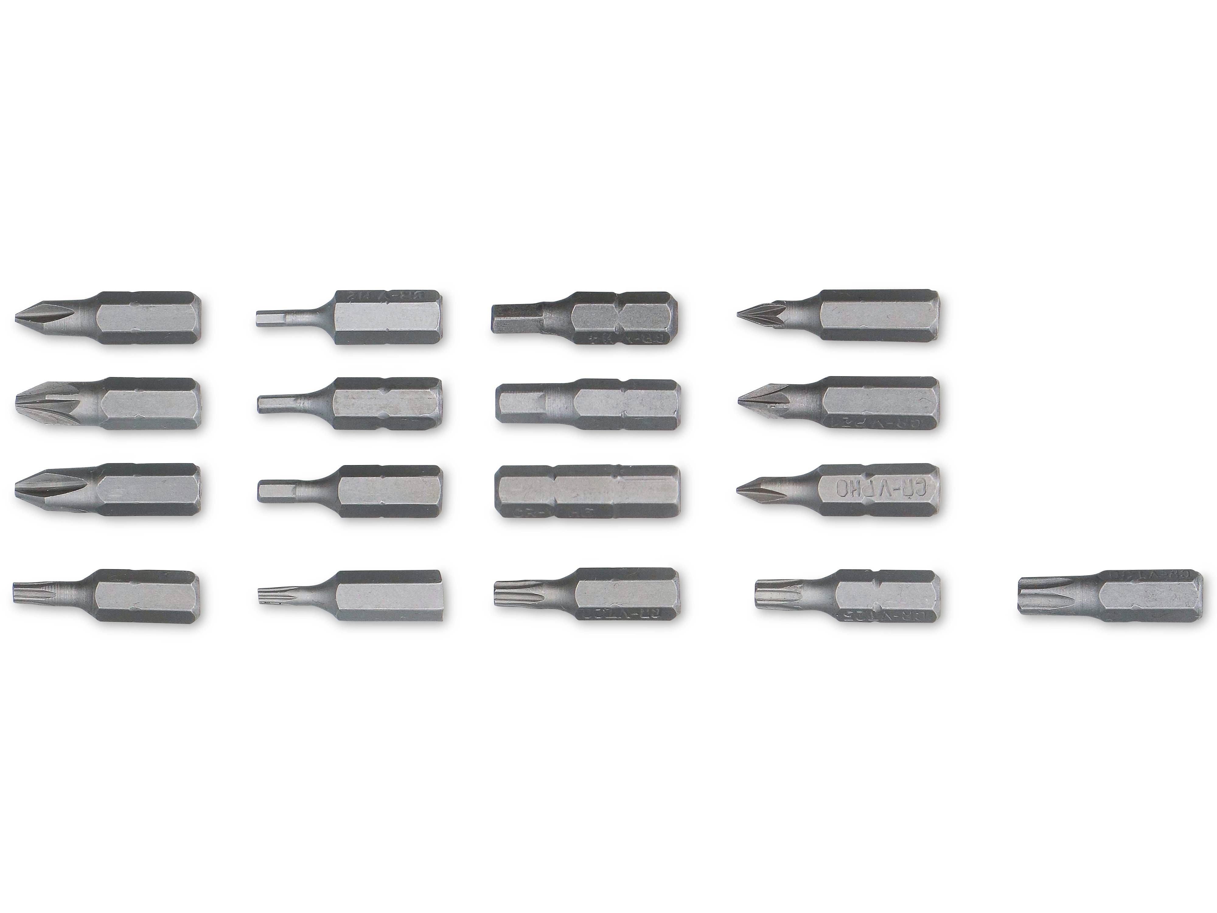 KINZO Schraubendrehersatz, 32-teilig, mit Koffer, gelb-blau