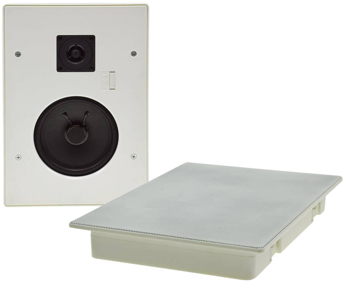 ChiliTec Einbaulautsprecher CTE-34E,eckig, weiß 2-Wege, 287x197mm, 120 Watt