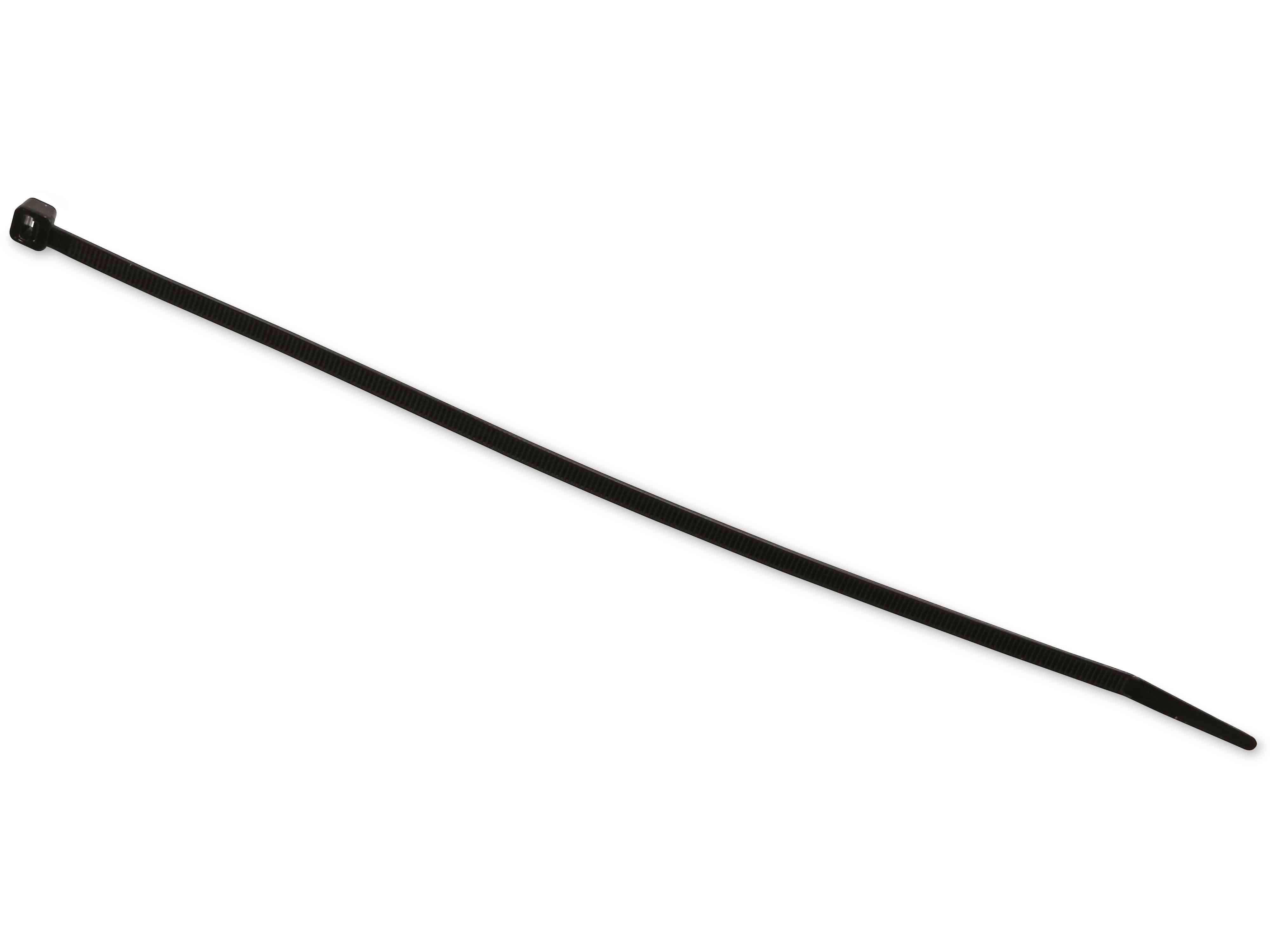 KSS Kabelbinder-Sortiment Polyamid 6.6, schwarz, 280x7,6, UV-beständig, 100 Stück